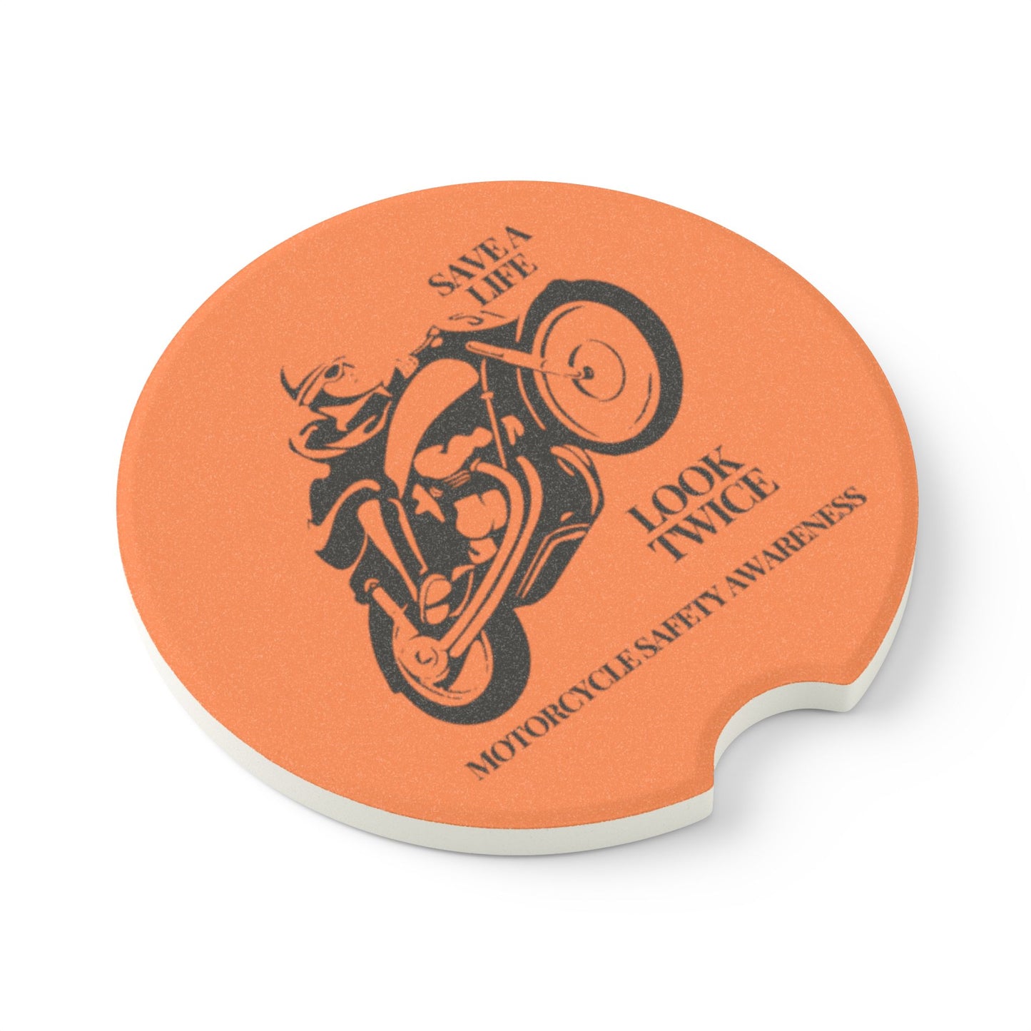 Motorcycle Safety Awareness Car Coaster Car Accessories