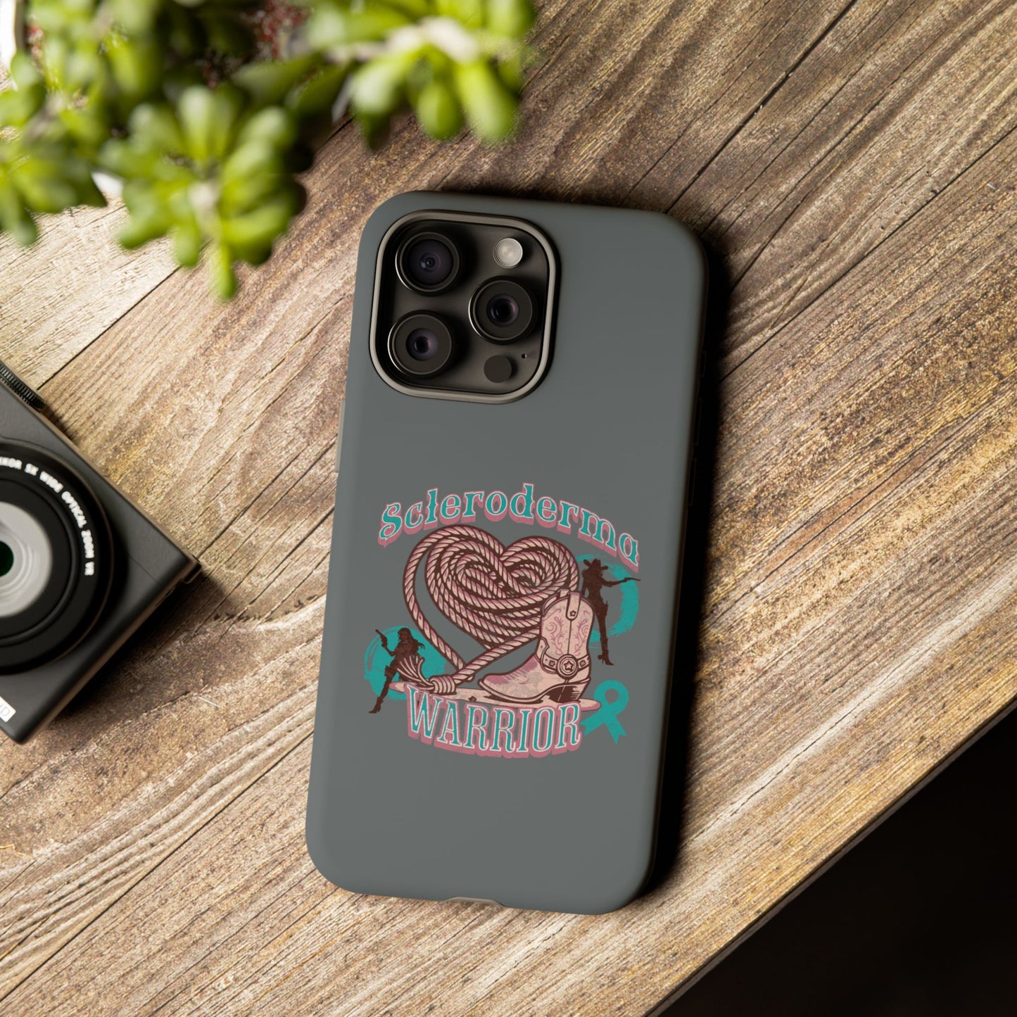 Scleroderma warrior phone case, iPhone case, valentine rodeo themed