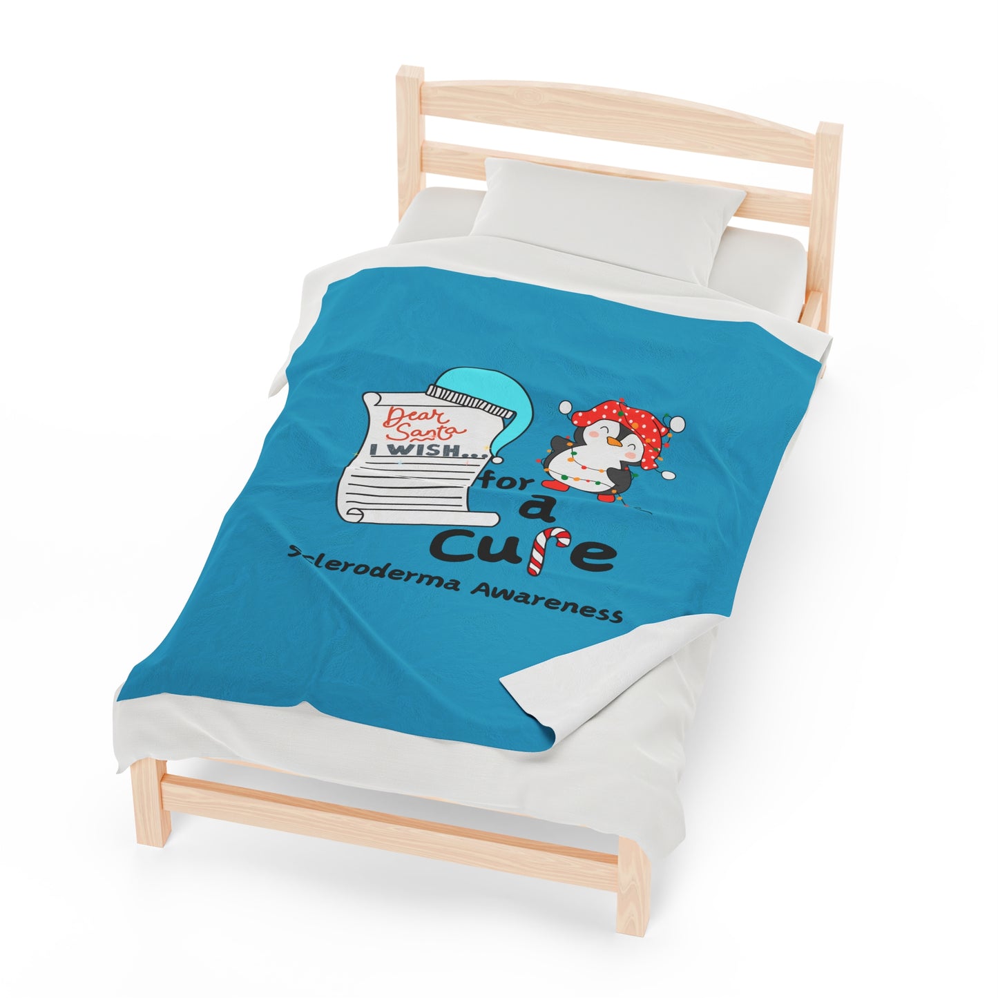 Velveteen Plush Blanket Holiday Gift Scleroderma Awareness