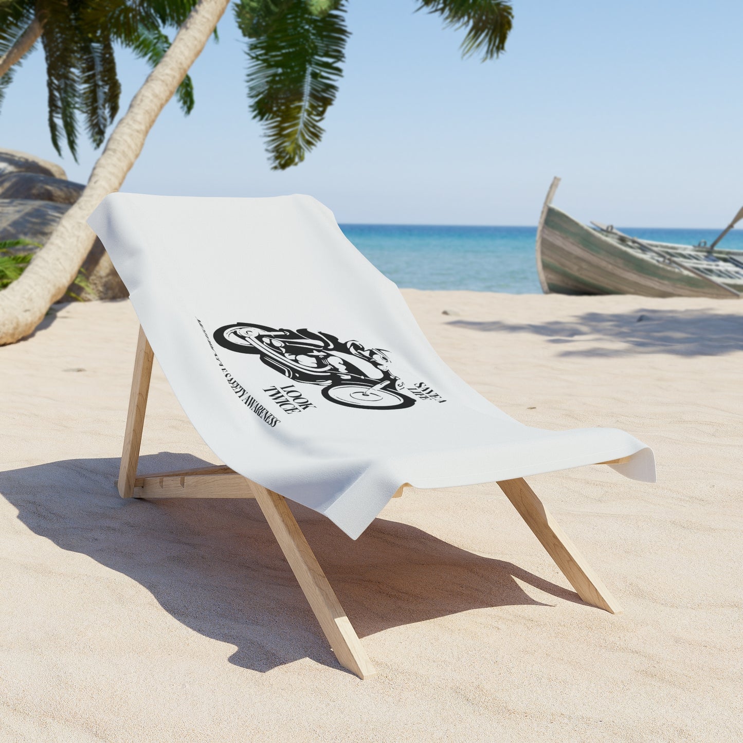 Motorcycle Safety Awareness Beach Towel