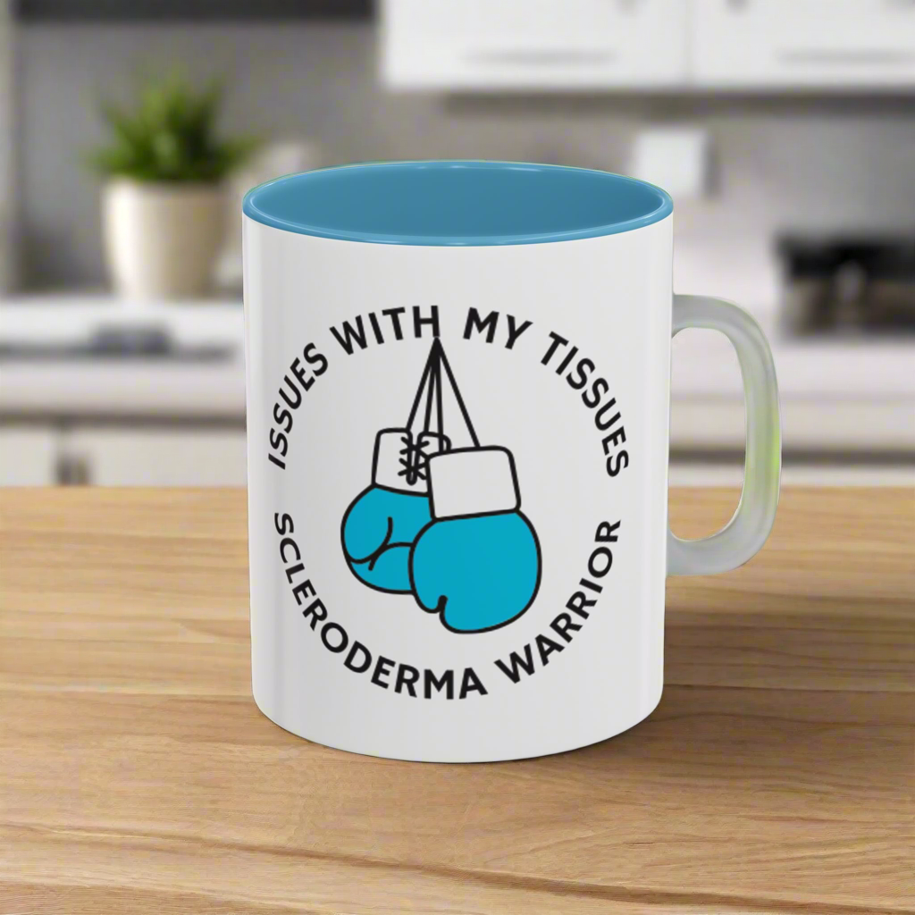 Accent Coffee Mug (11, 15oz)- scleroderma warrior issues with my tissues