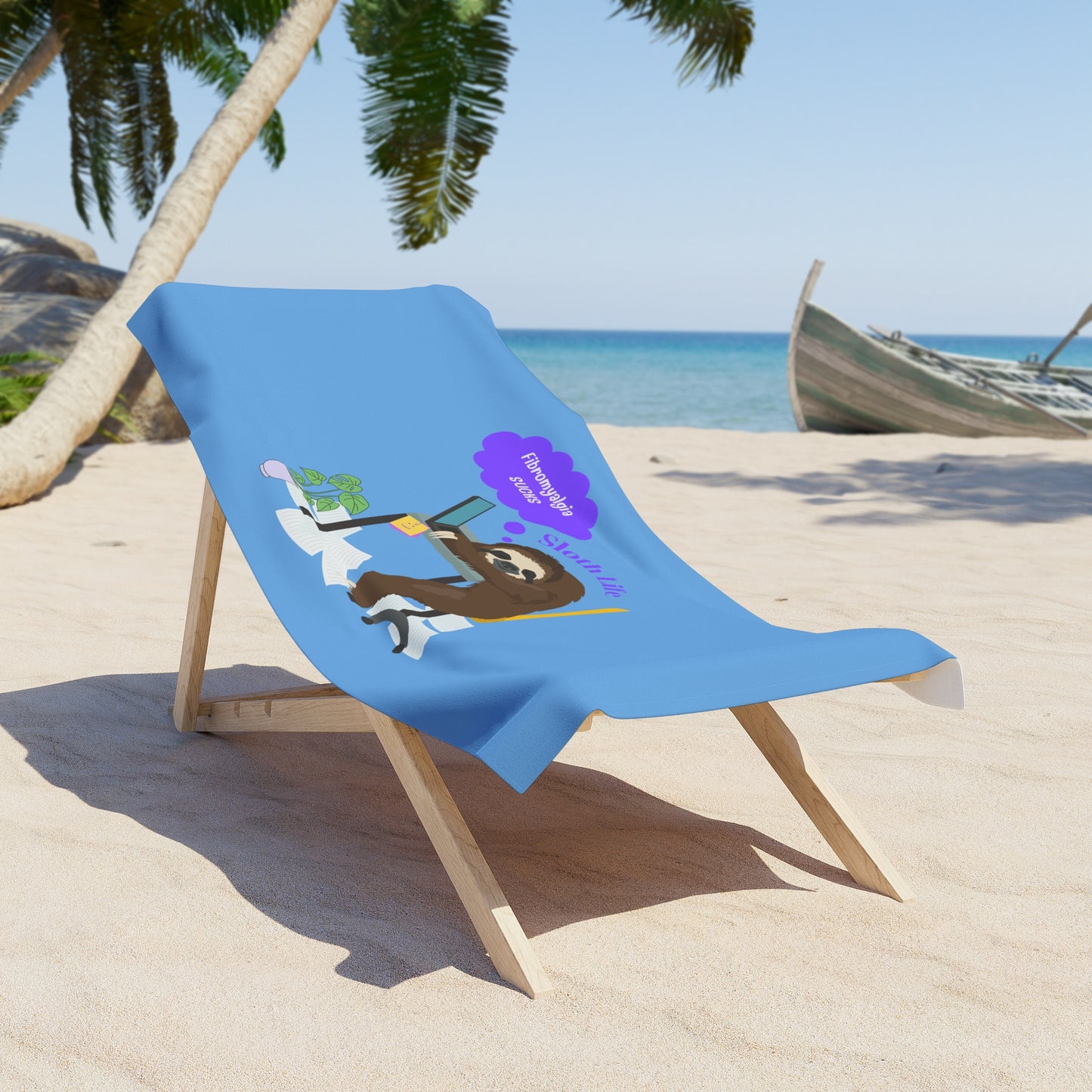 Fibromyalgia Sucks Beach Towel