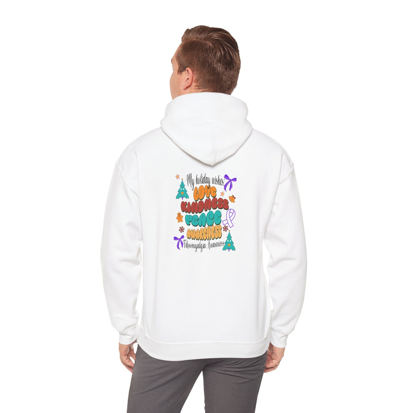 Fibromyalgia Awareness Holiday Wishes Hoodie Unisex Hooded Sweatshirt