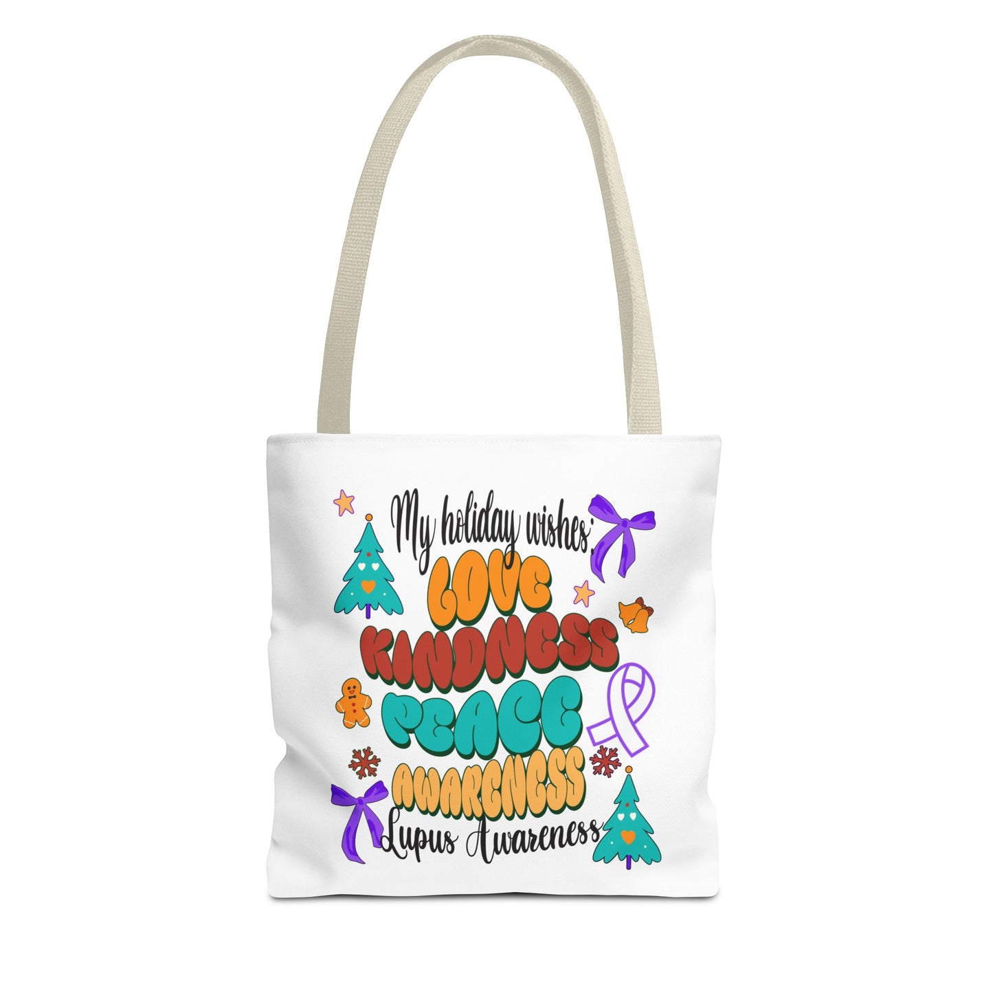 Lupus Awareness Holiday Wishes Tote Bag