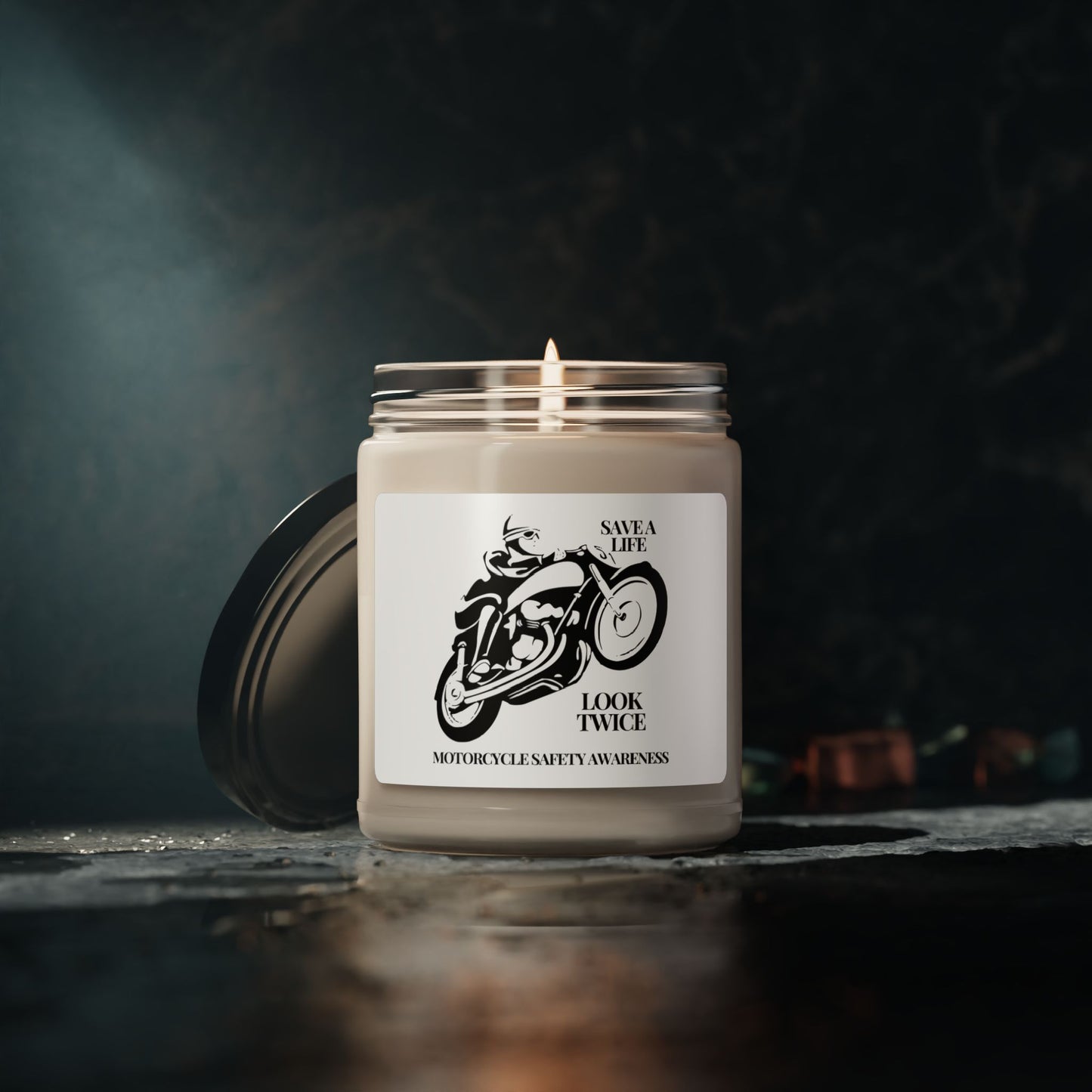 Motorcycle Safety Awareness Scented Soy Candle, 9oz