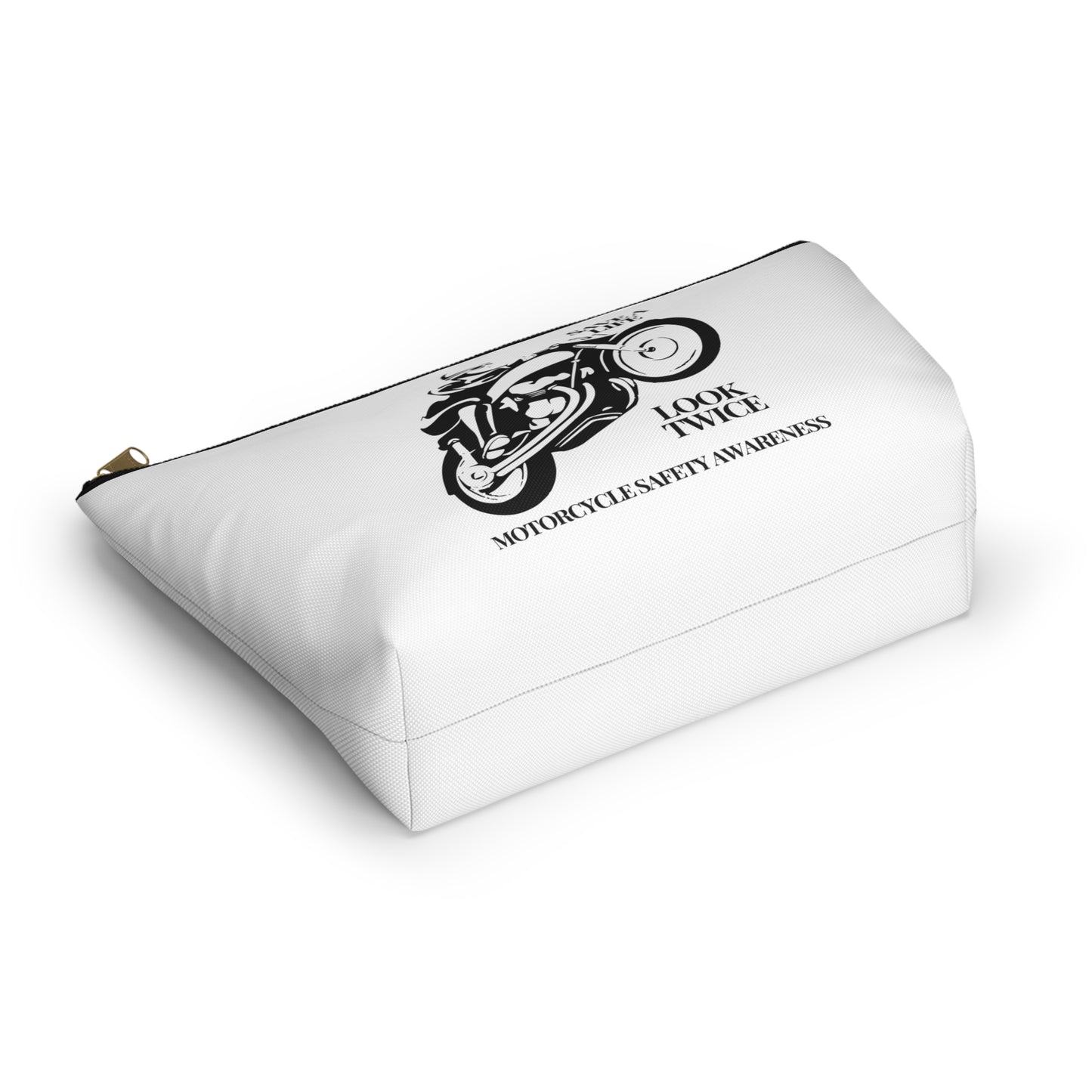 Motorcycle Safety Awareness Travel Accessory Pencil Case Makeup Pouch
