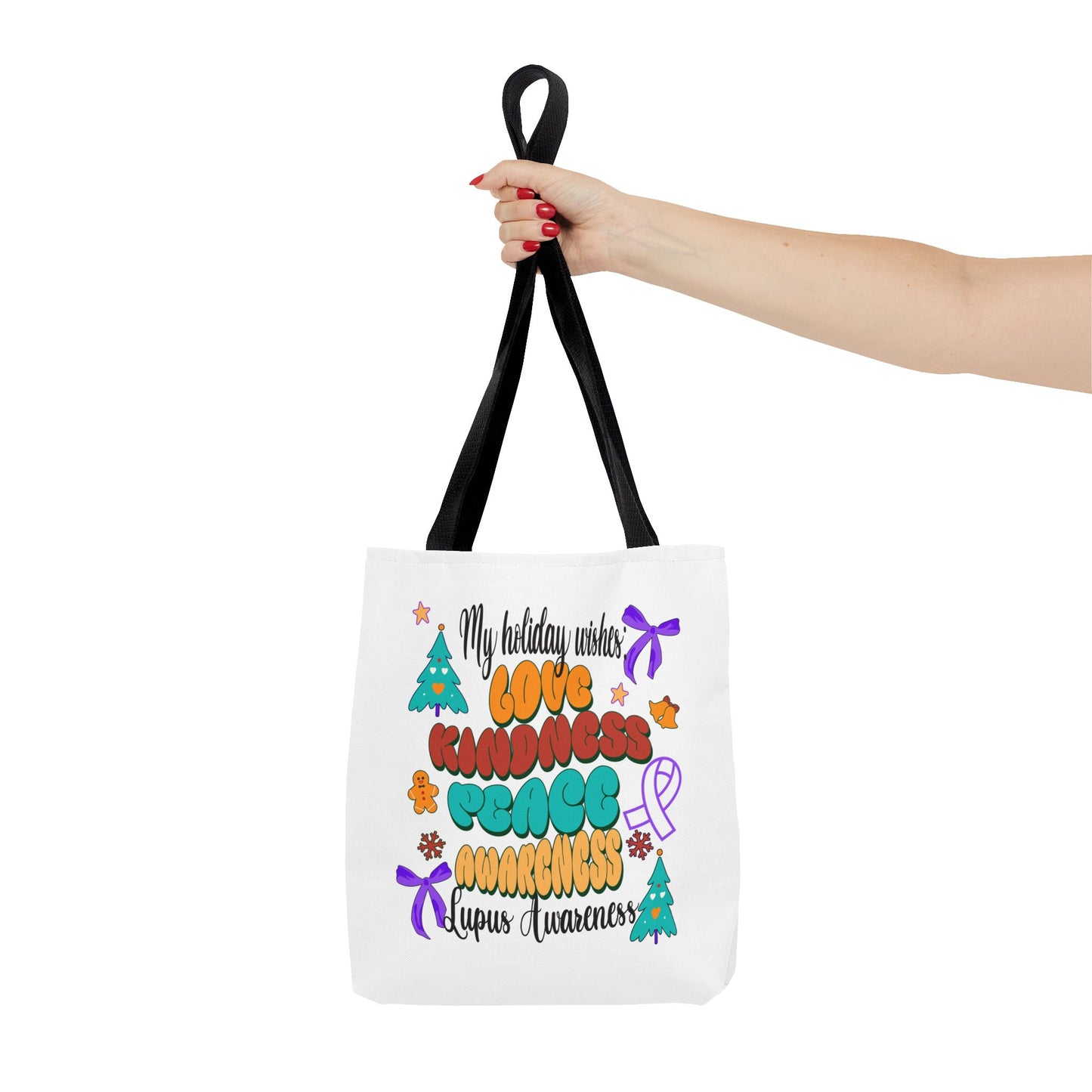 Lupus Awareness Holiday Wishes Tote Bag