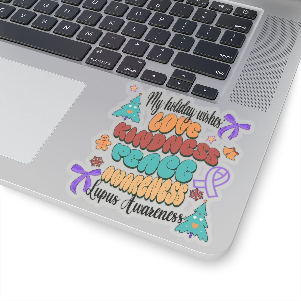 Lupus Awareness Holiday Wishes Kiss-Cut Stickers