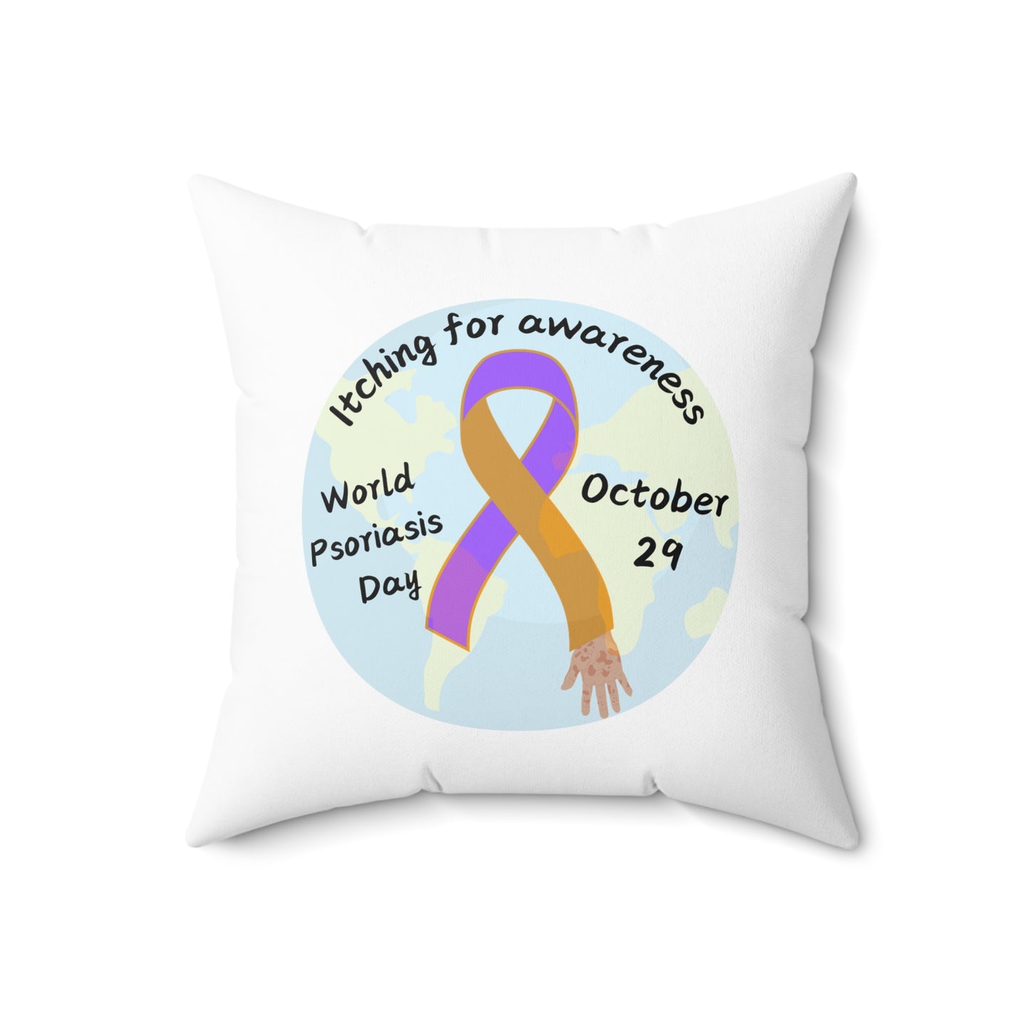 World Psoriasis Day Home Decor Square Throw Pillow