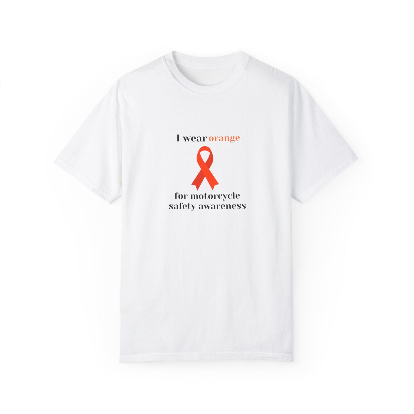 Motorcycle Safety Awareness Orange Ribbon Unisex T-shirt
