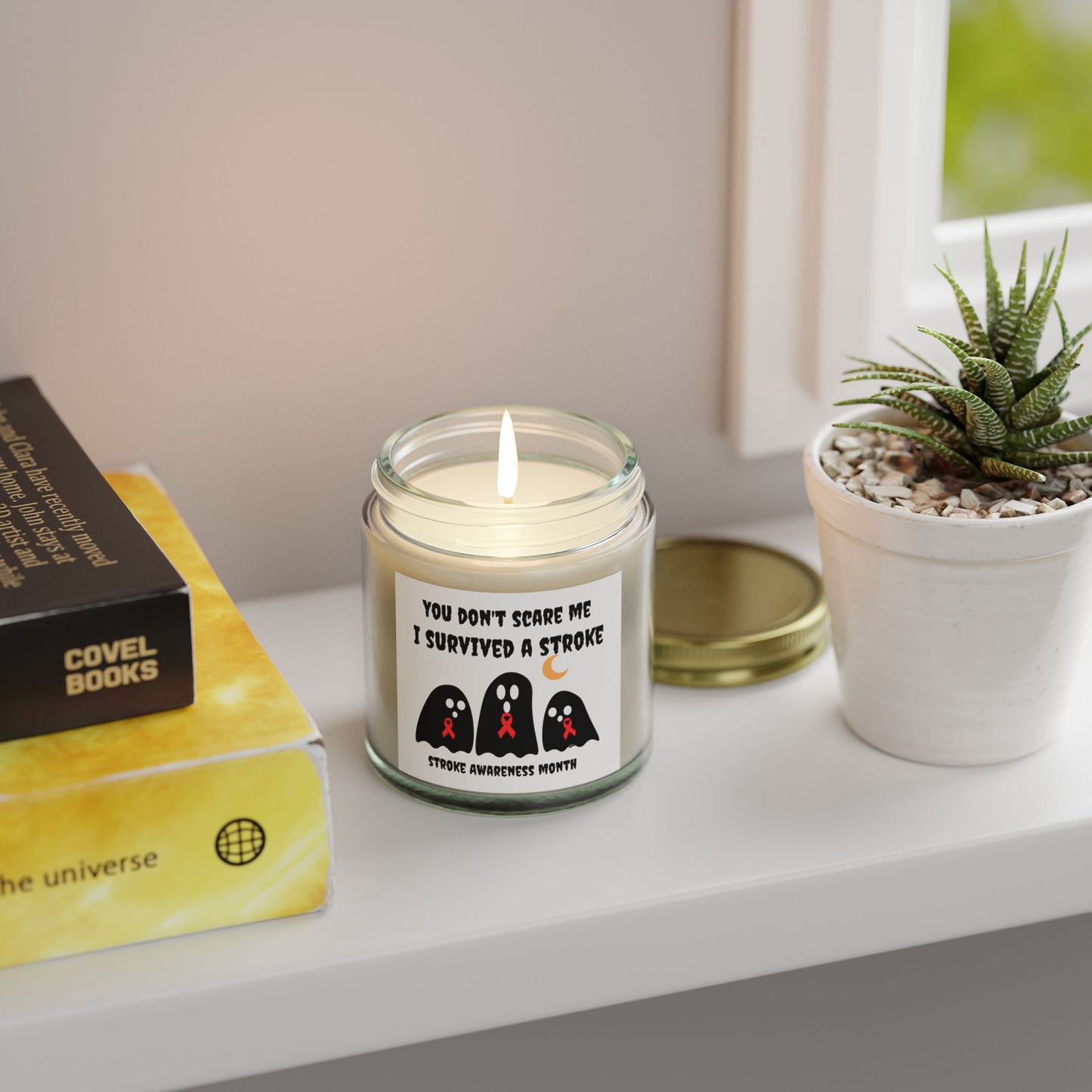 Candle- Stroke Awareness Scented Coconut Apricot Candles