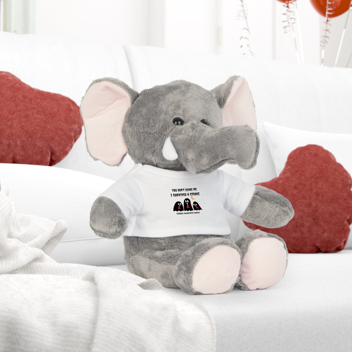 Stroke Awareness Halloween Plush Toy with T-Shirt