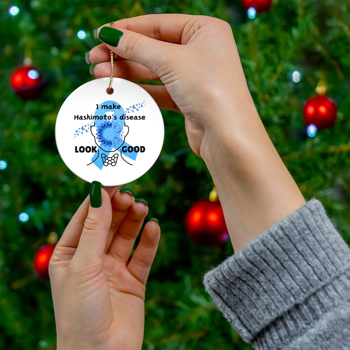 Hashimoto's Disease Awareness Ceramic Ornament, 4 Shapes