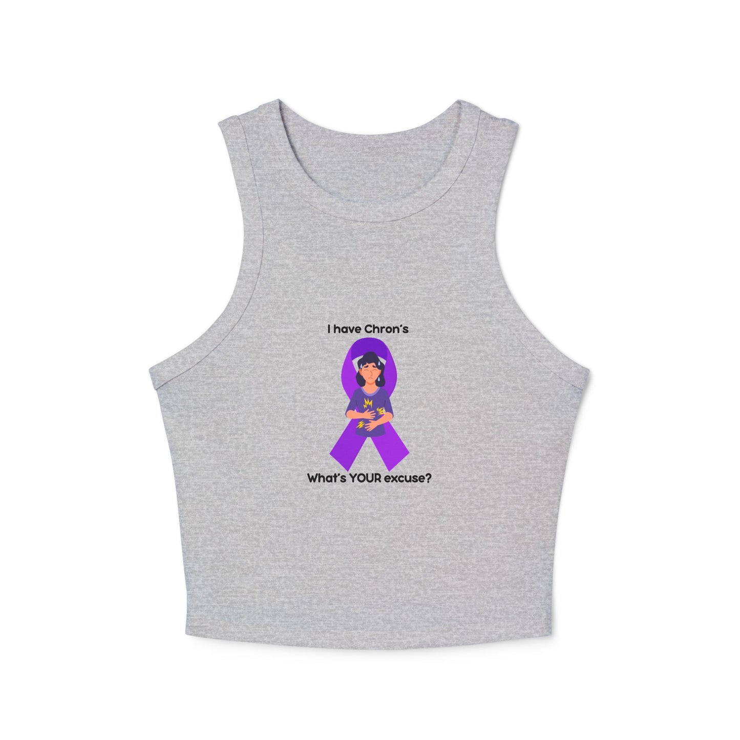 Chron's Disease Awareness Women's Micro Rib Racer Tank Top