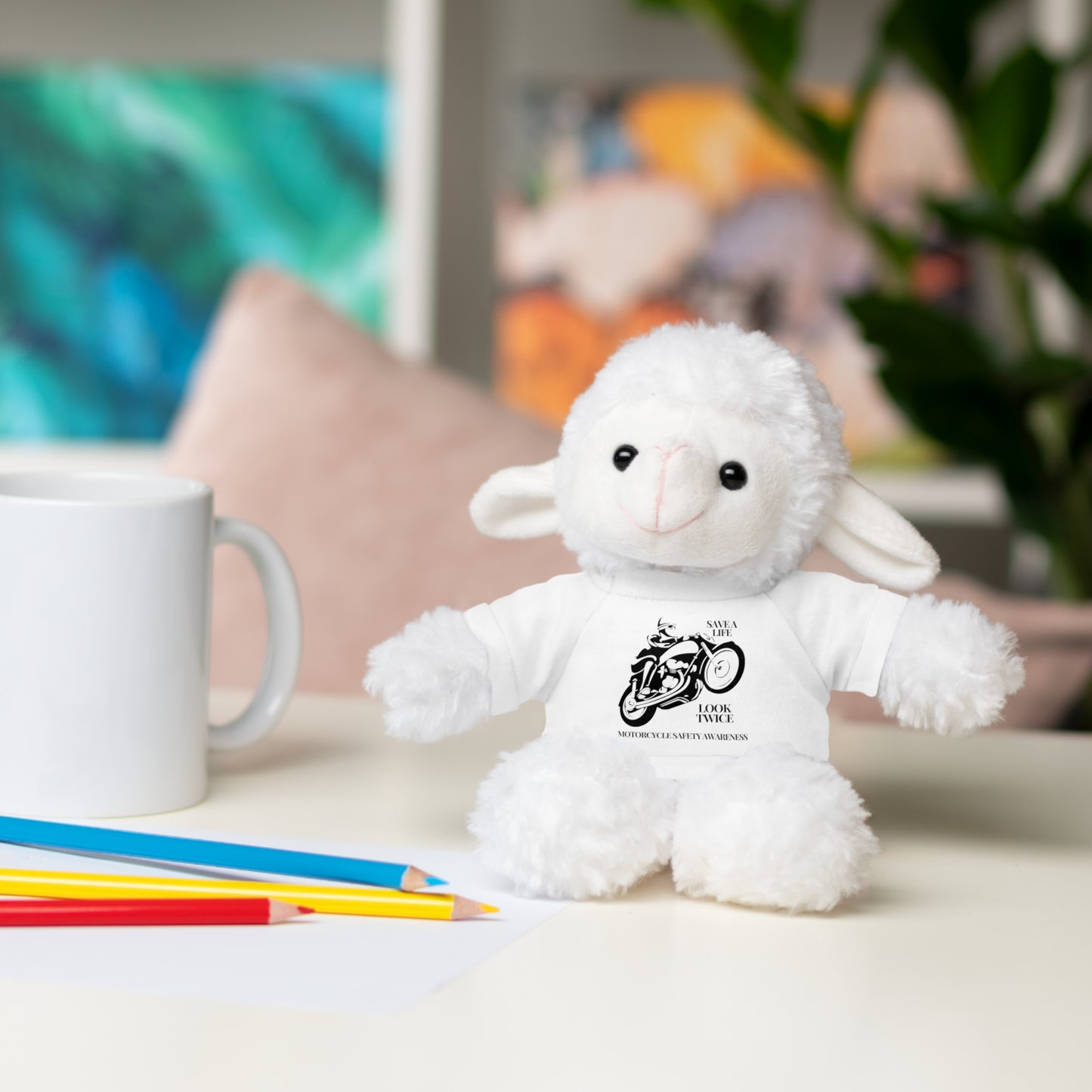 Motorcycle Safety Awareness Stuffed Animals with Tee