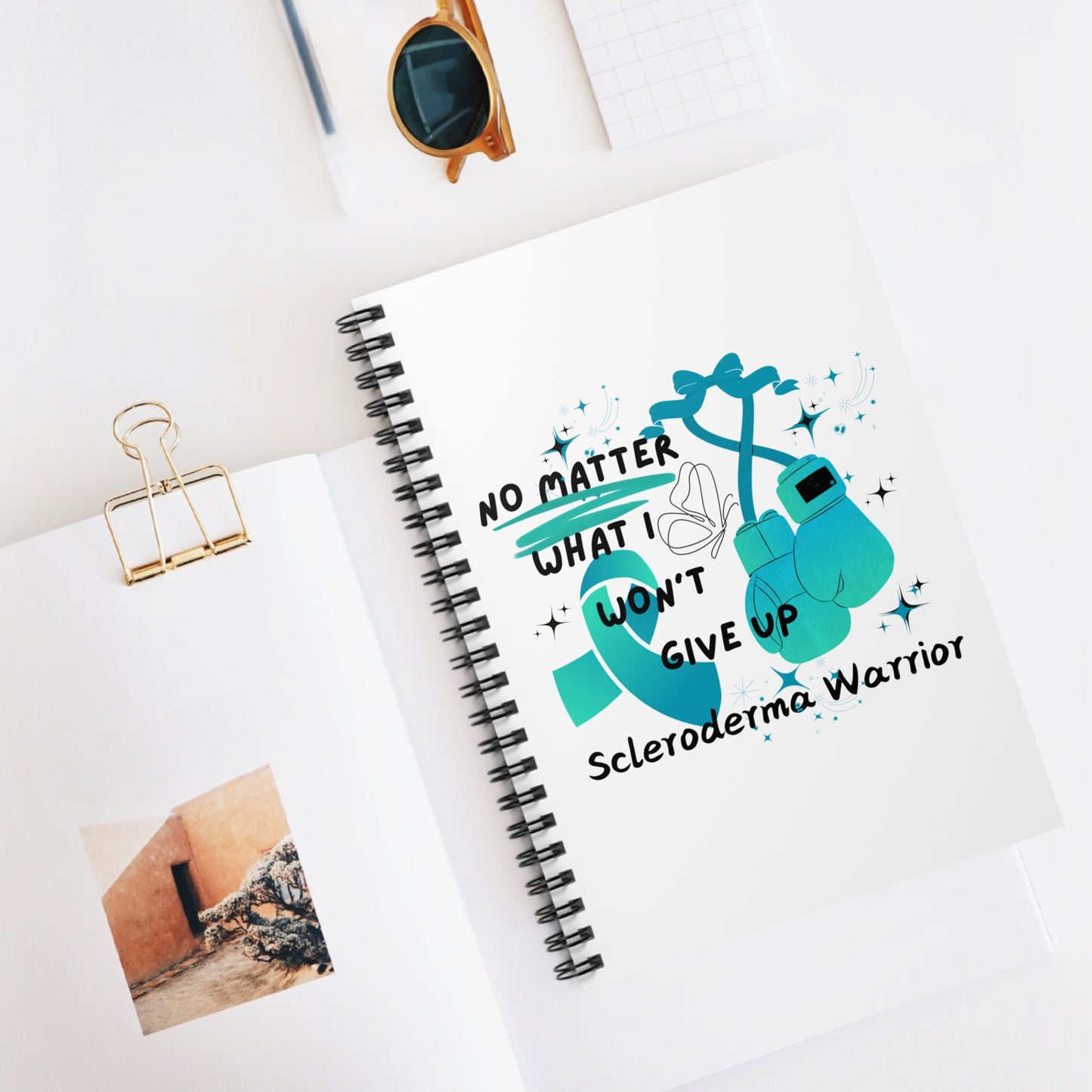 Scleroderma Warrior No Matter What I Won't Give Up Spiral Notebook - Ruled Line