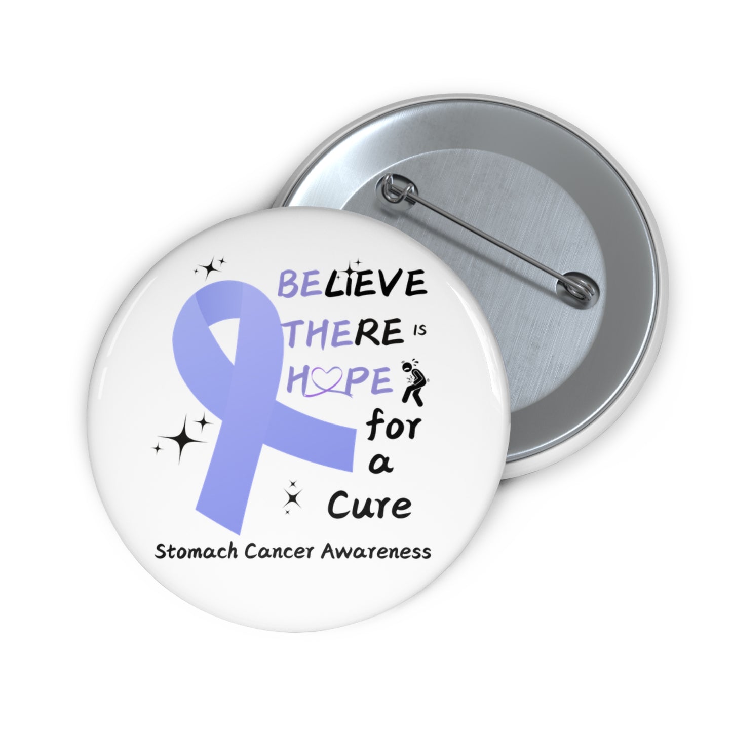 Stomach Cancer Awareness Pin Buttons