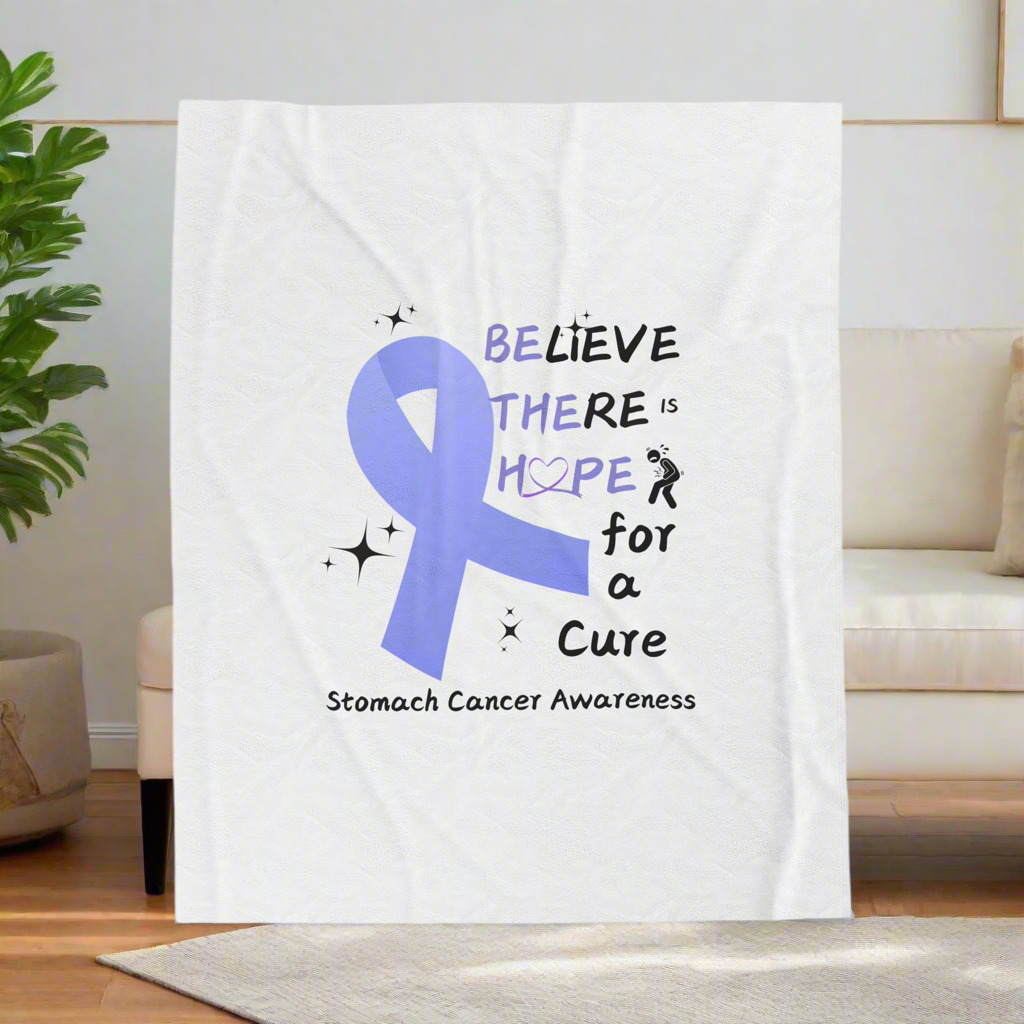 Stomach Cancer Awareness Velveteen Plush Blanket