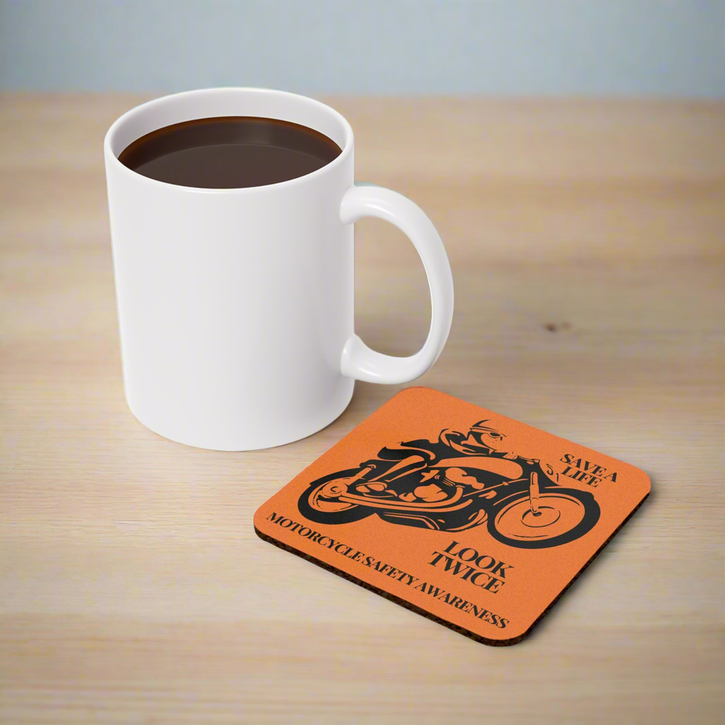 Motorcycle Safety Awareness Coaster