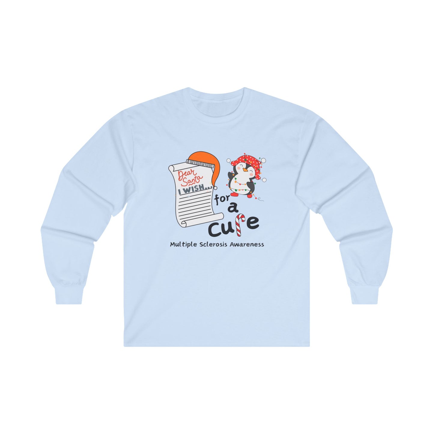 Unisex Ultra Cotton Long Sleeve Tee, Multiple Sclerosis Awareness, Holiday Gift Ideas