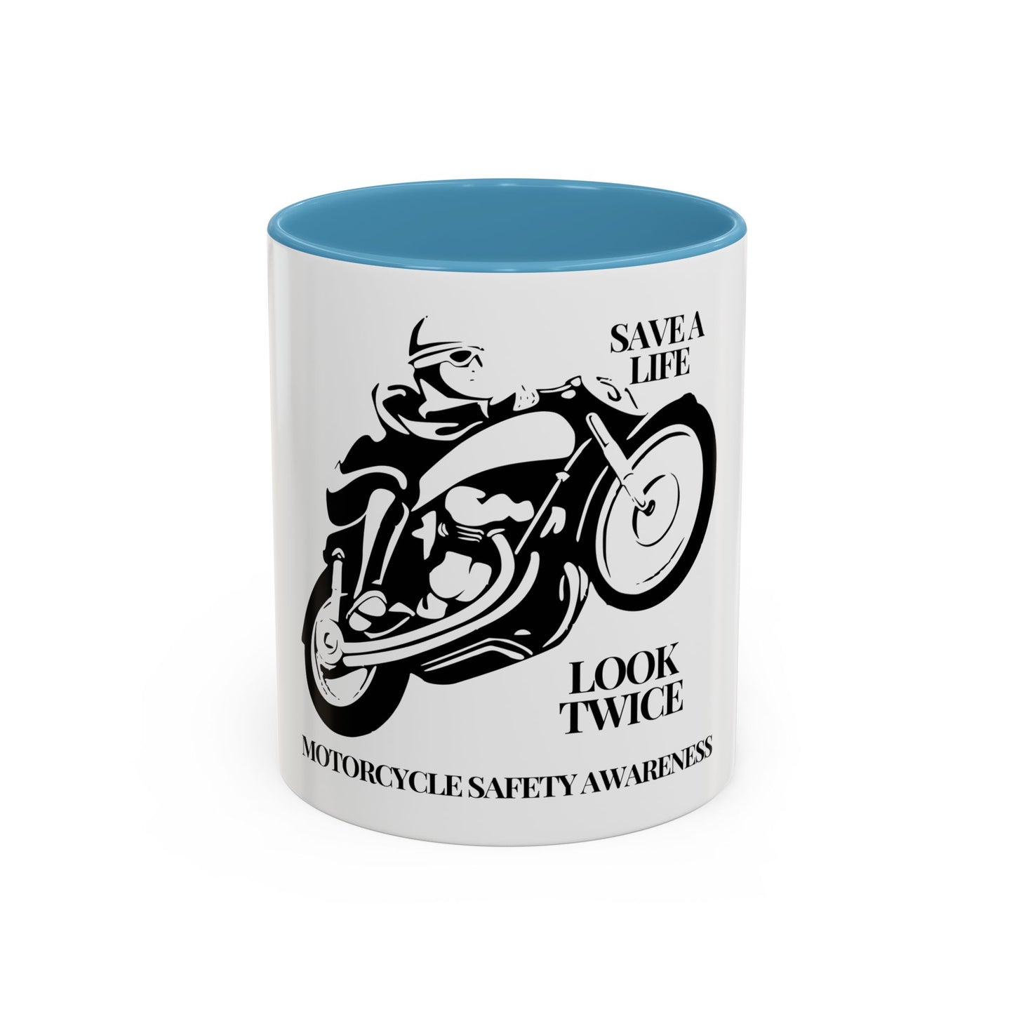 Motorcycle Safety Awareness Accent Coffee Mug (11, 15oz)
