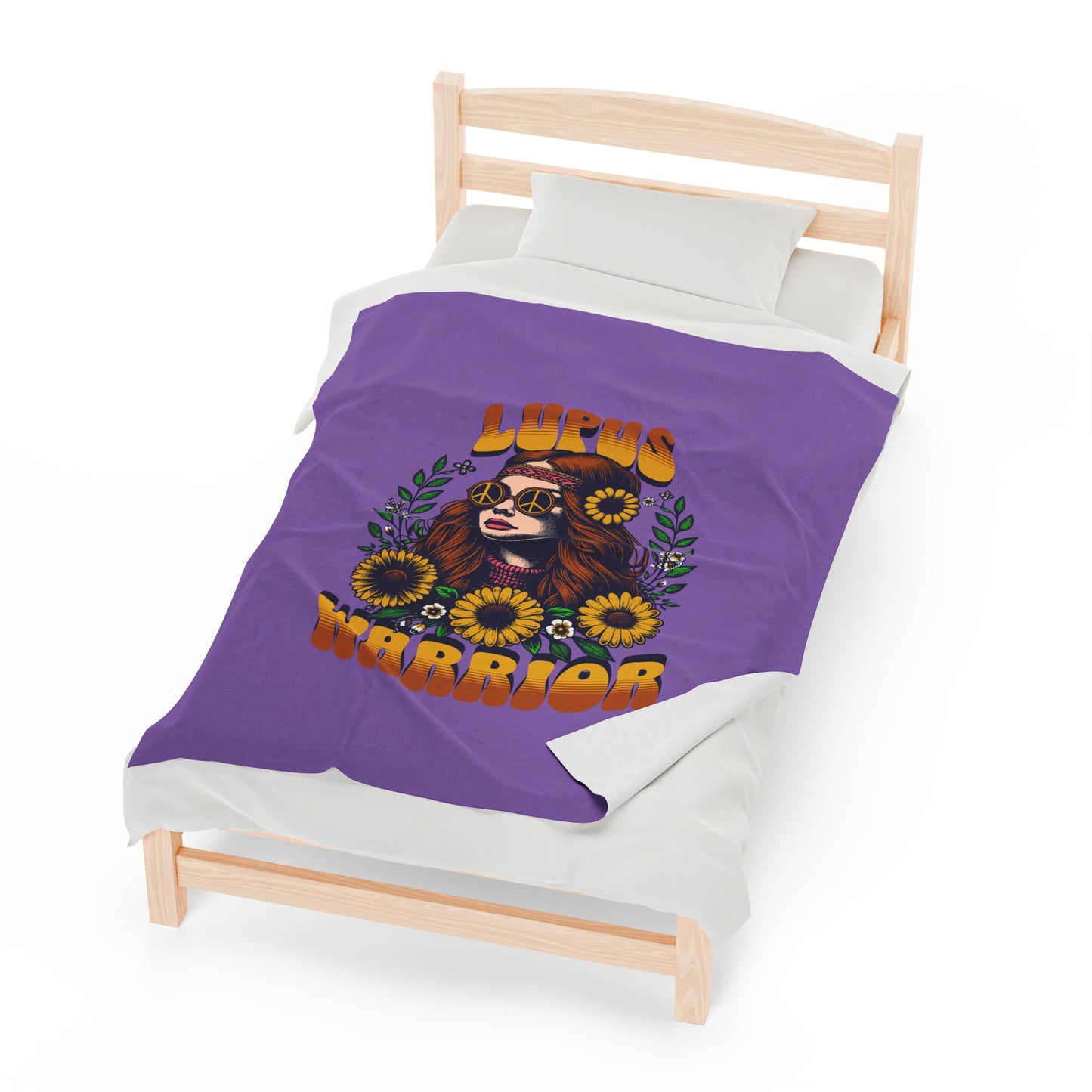 Lupus Warrior Velveteen Plush Blanket - Soft Supportive Throw for Awareness and Comfort