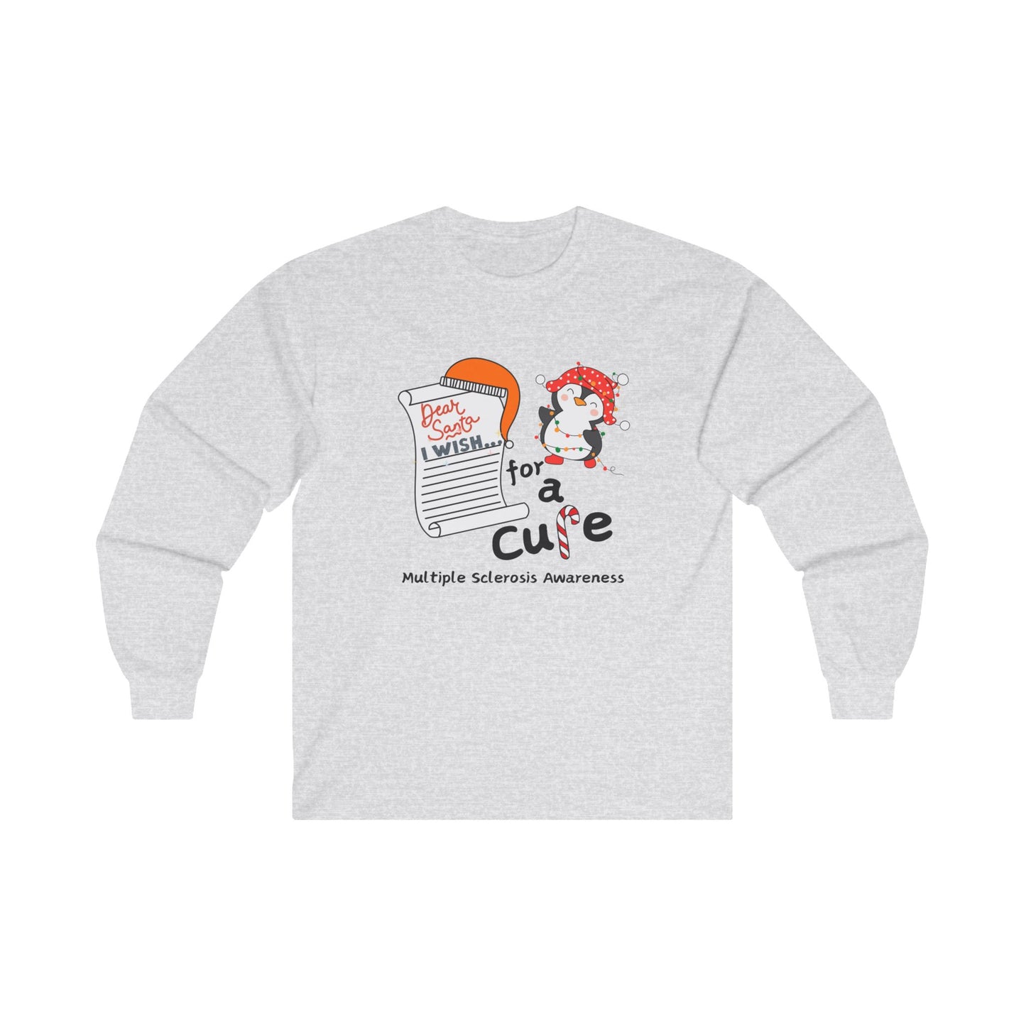Unisex Ultra Cotton Long Sleeve Tee, Multiple Sclerosis Awareness, Holiday Gift Ideas