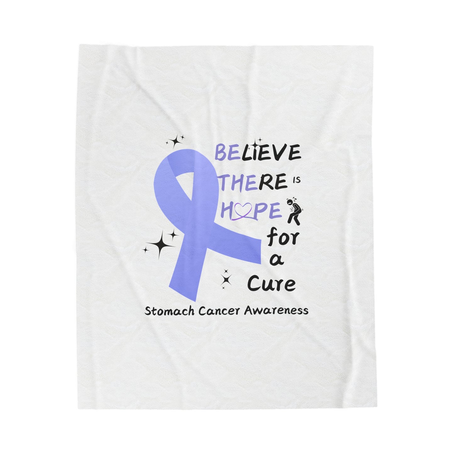 Stomach Cancer Awareness Velveteen Plush Blanket