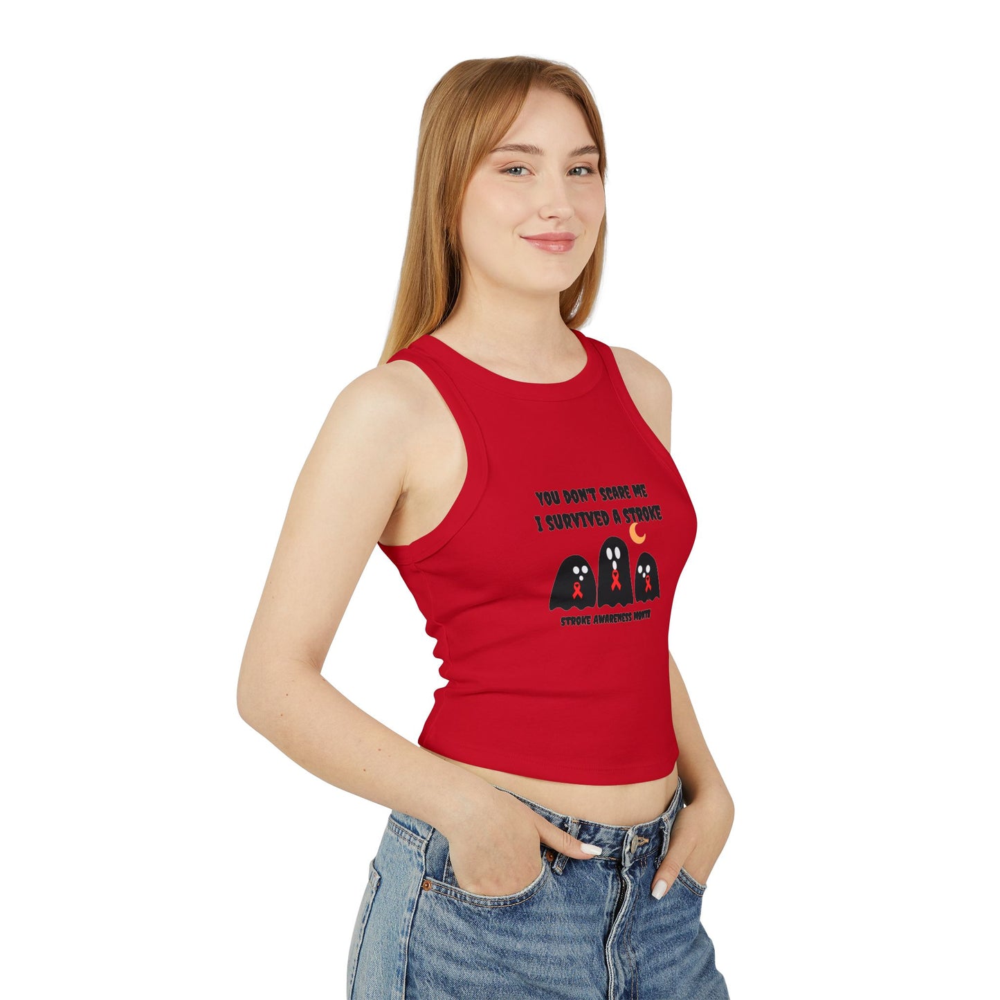 Stroke Awareness Halloween Women's Micro Rib Racer Tank Top