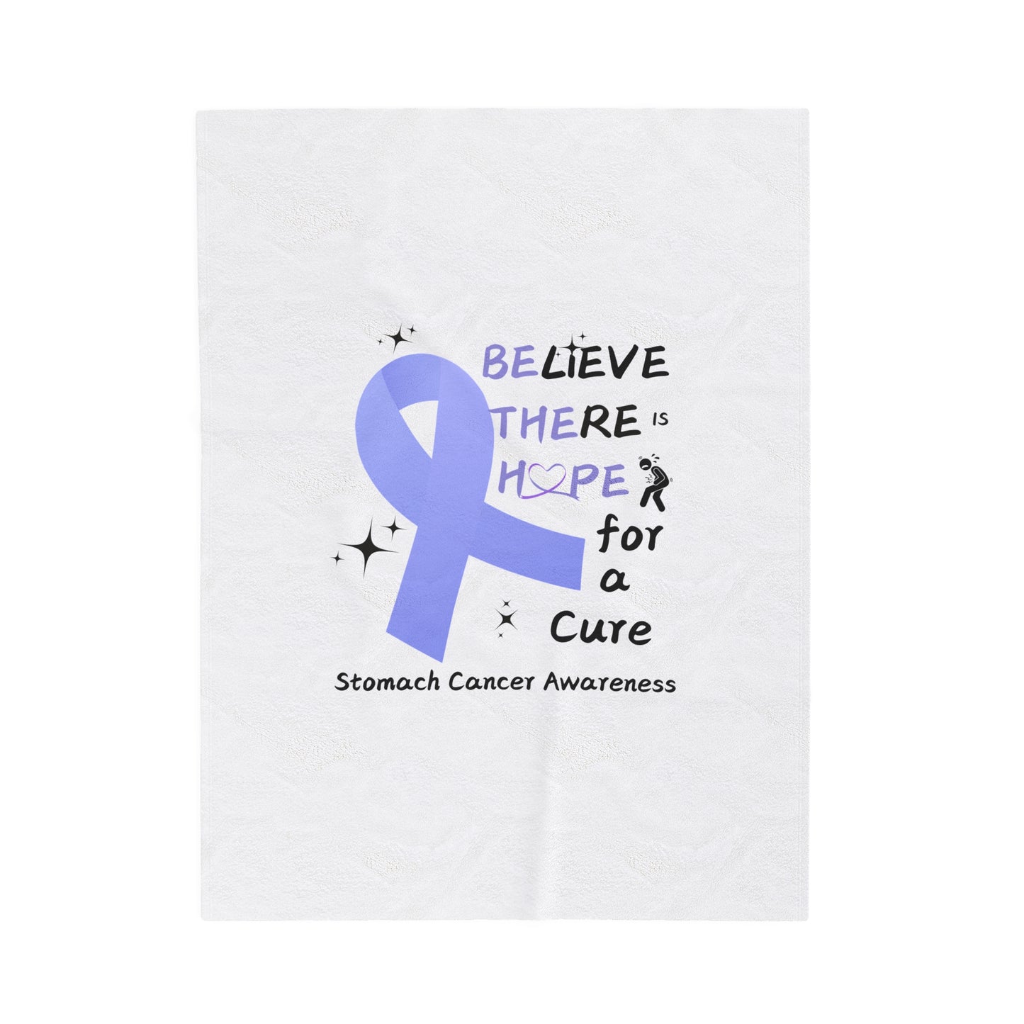 Stomach Cancer Awareness Velveteen Plush Blanket