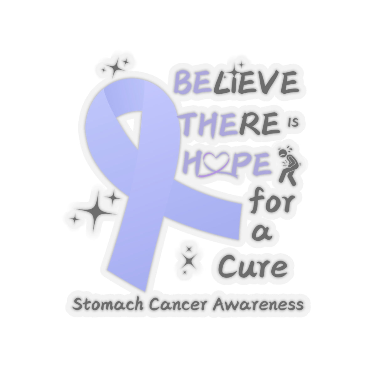 Stomach Cancer Awareness Stickers Decals Accessories