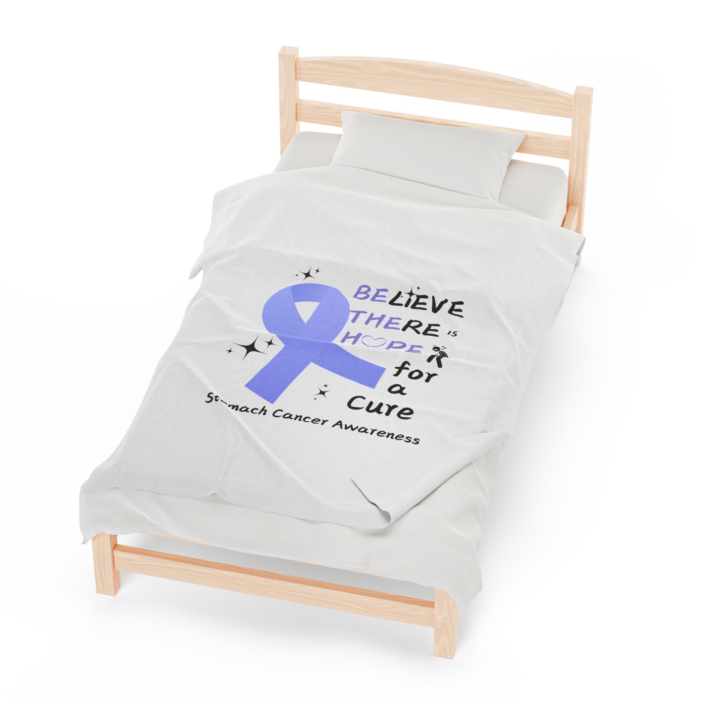 Stomach Cancer Awareness Velveteen Plush Blanket