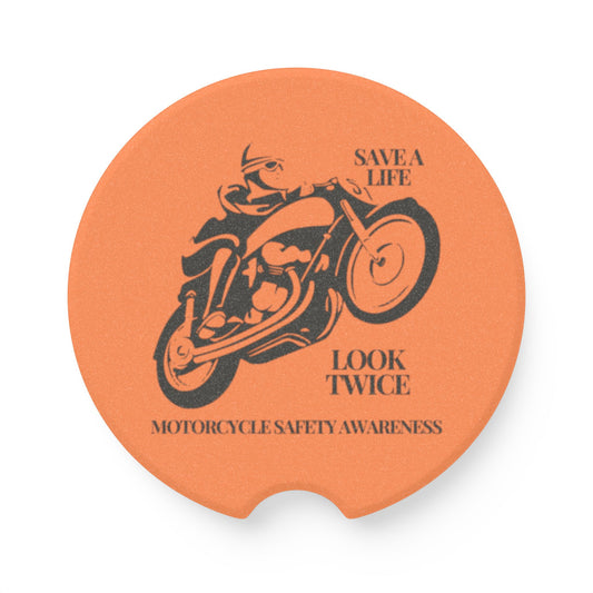 Motorcycle Safety Awareness Car Coaster Car Accessories