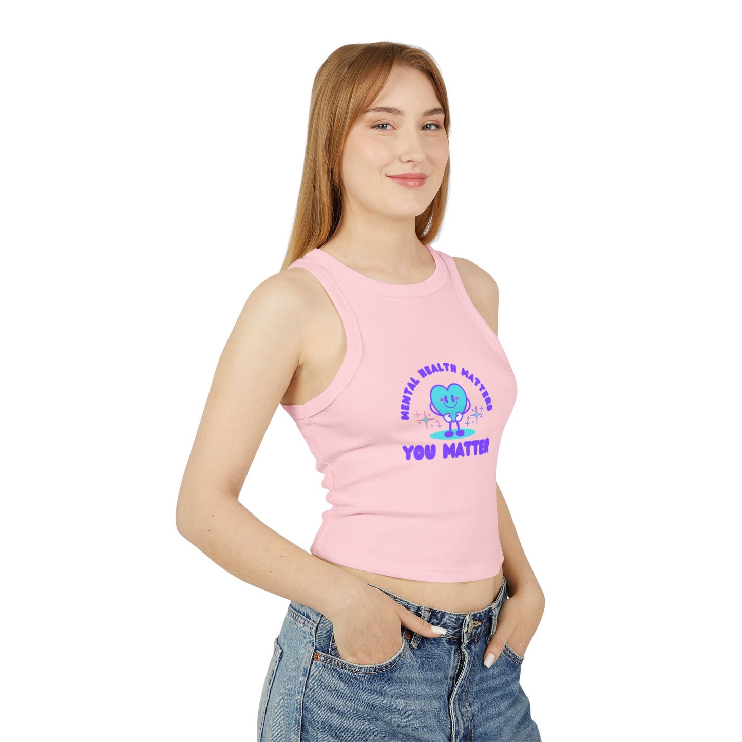Mental Health Awareness Women's Micro Rib Racer Tank Top
