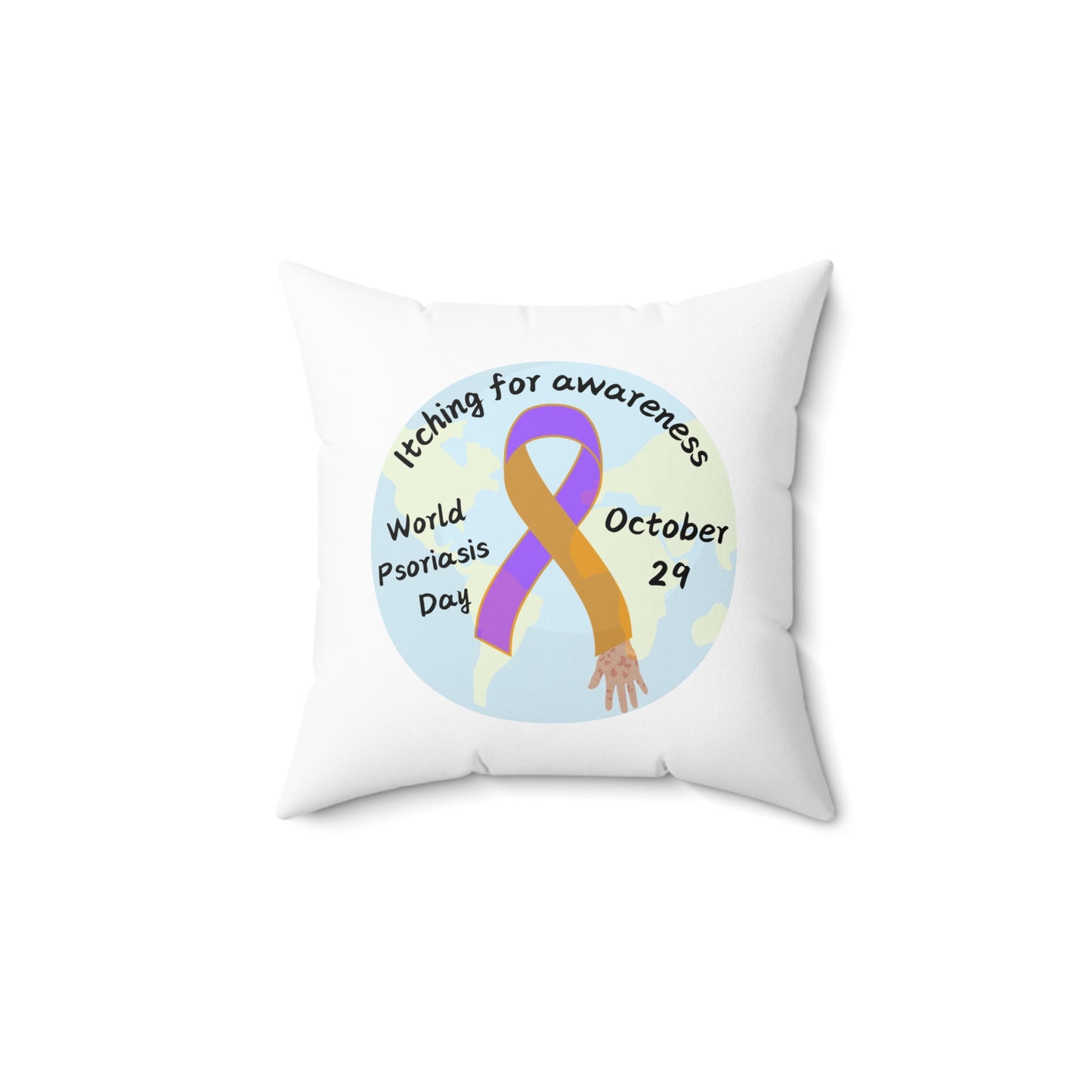 World Psoriasis Day Home Decor Square Throw Pillow
