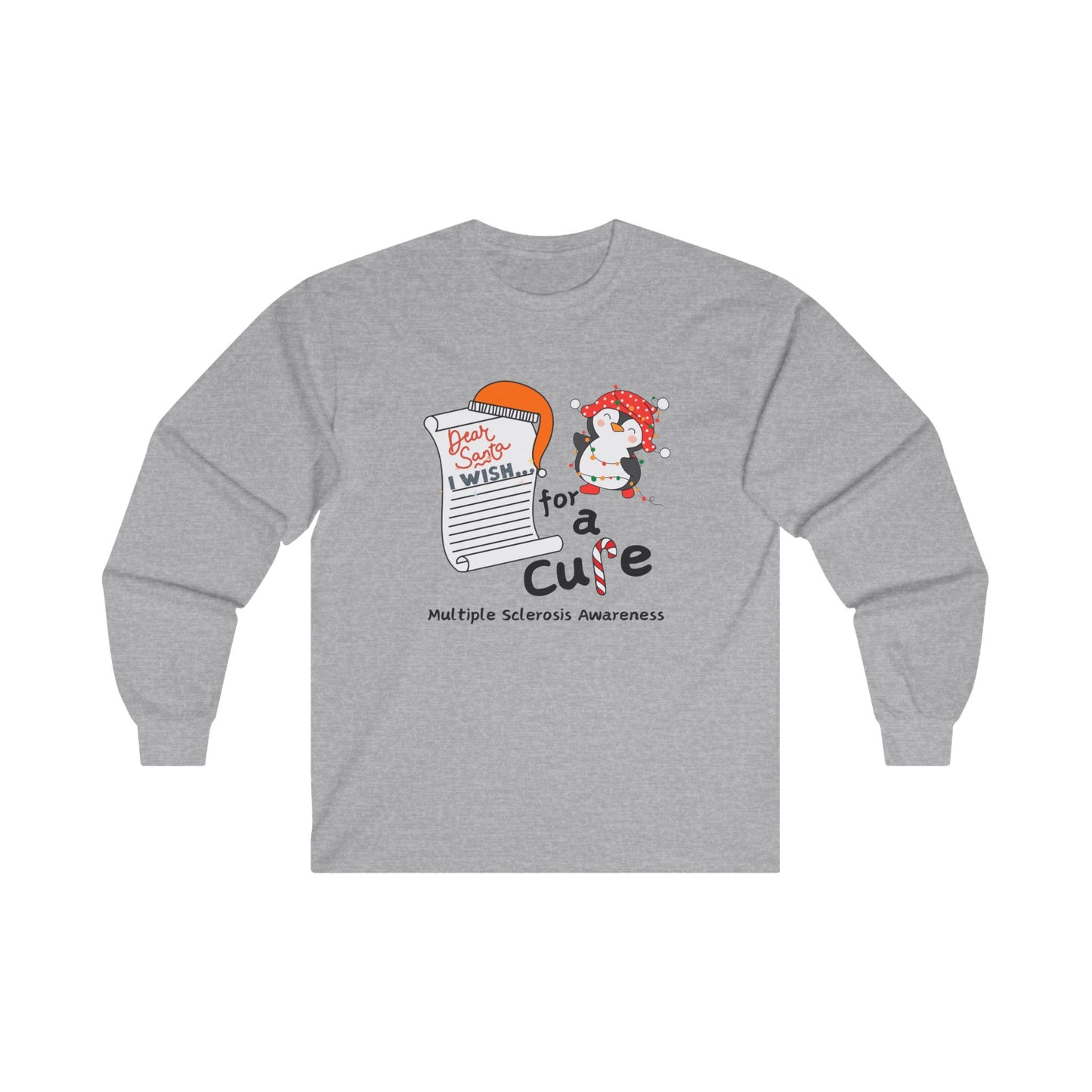 Unisex Ultra Cotton Long Sleeve Tee, Multiple Sclerosis Awareness, Holiday Gift Ideas