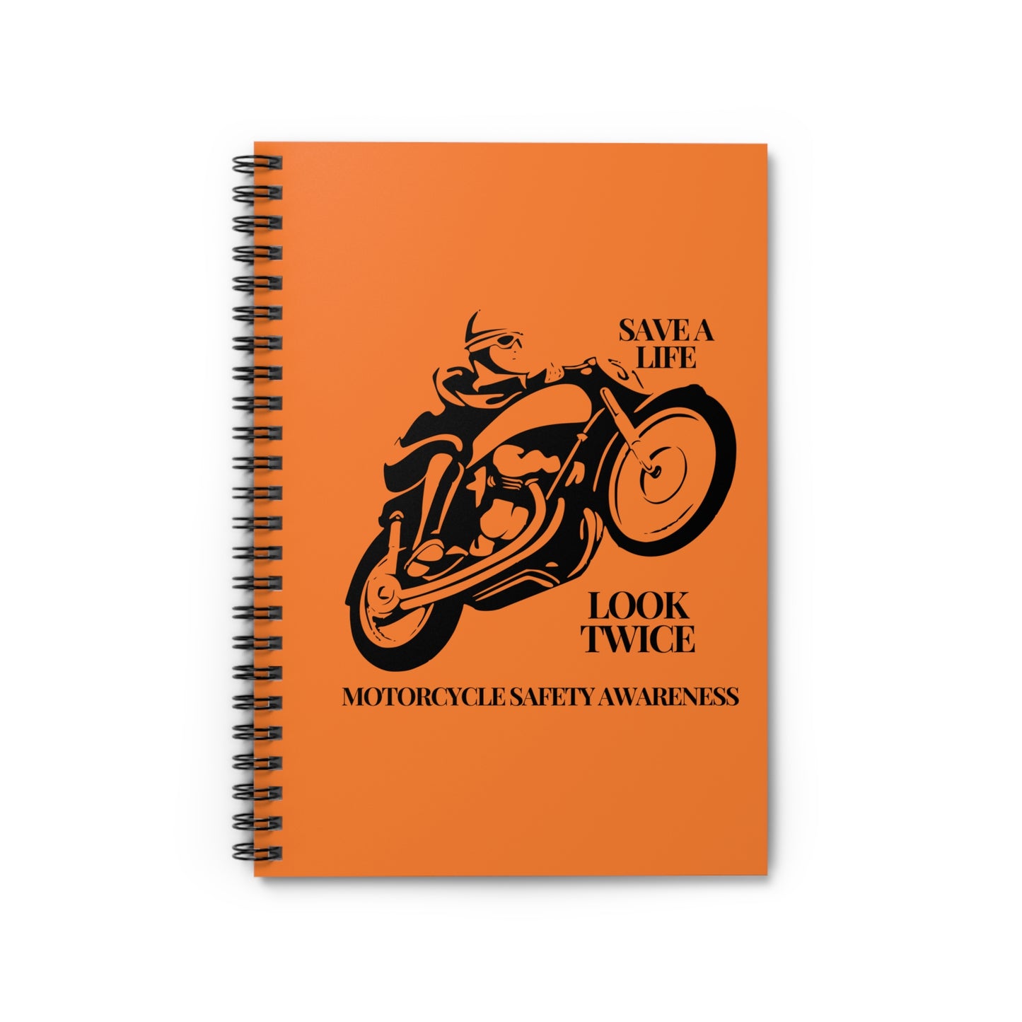 Motorcycle Safety Awareness Spiral Notebook - Ruled Line