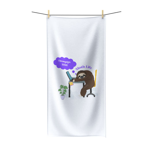 Fibromyalgia Sucks Bath Towel Home Decor