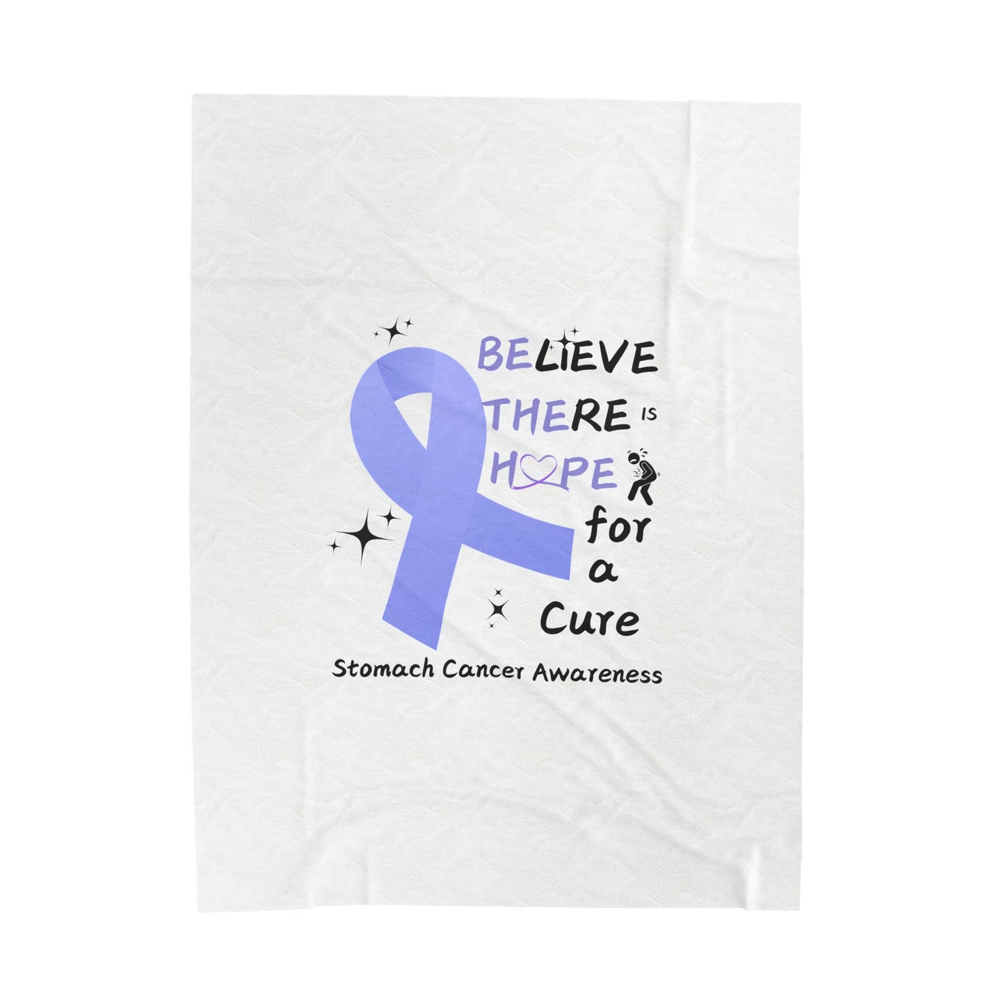 Stomach Cancer Awareness Velveteen Plush Blanket