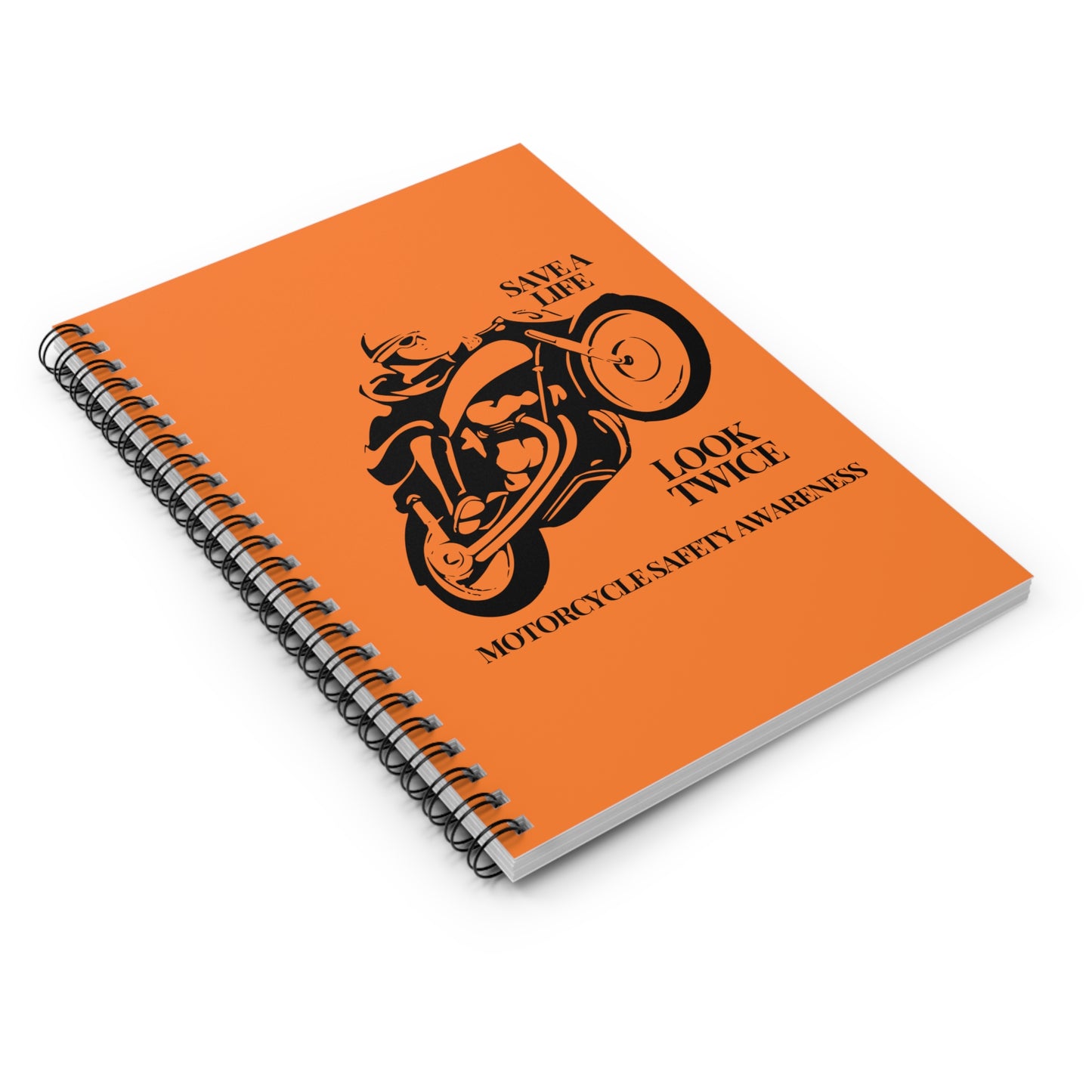 Motorcycle Safety Awareness Spiral Notebook - Ruled Line