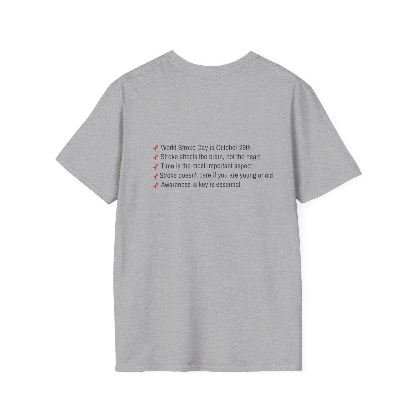 Unisex Softstyle T-Shirt stroke awareness world stroke day October 29