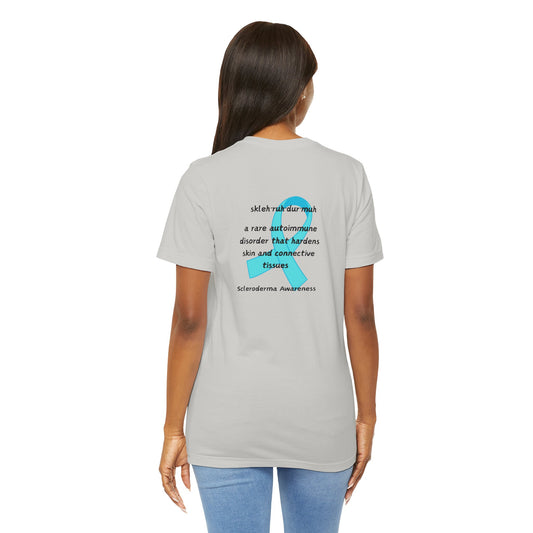 Unisex Jersey Short Sleeve Scleroderma Awareness Defining Scleroderma Tee