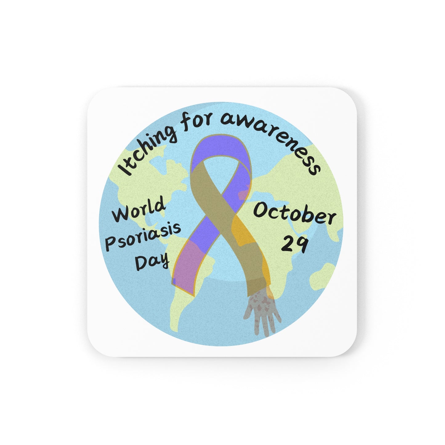World Psoriasis Day Psoriasis Awareness Home Decor Coaster
