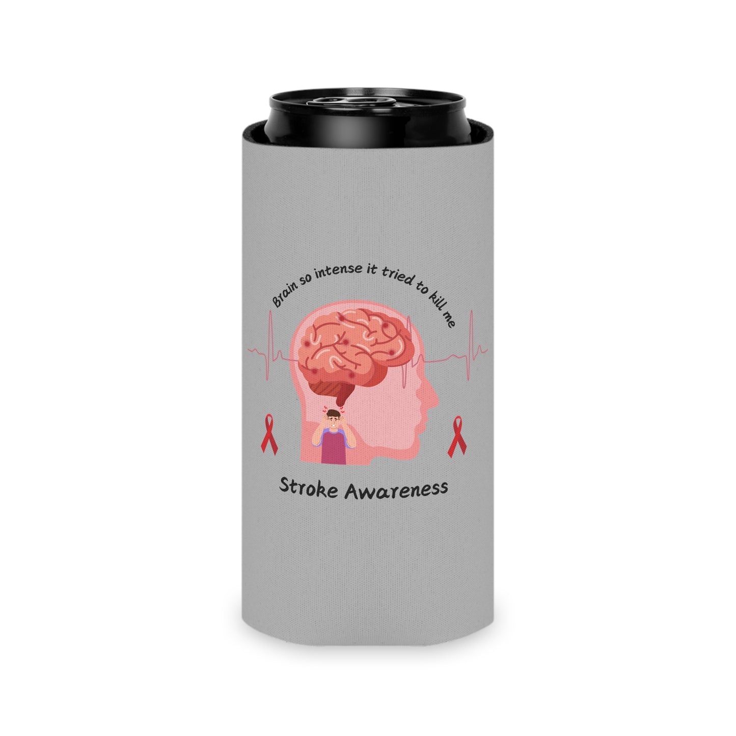 Stroke Awareness Coozie Can Cooler