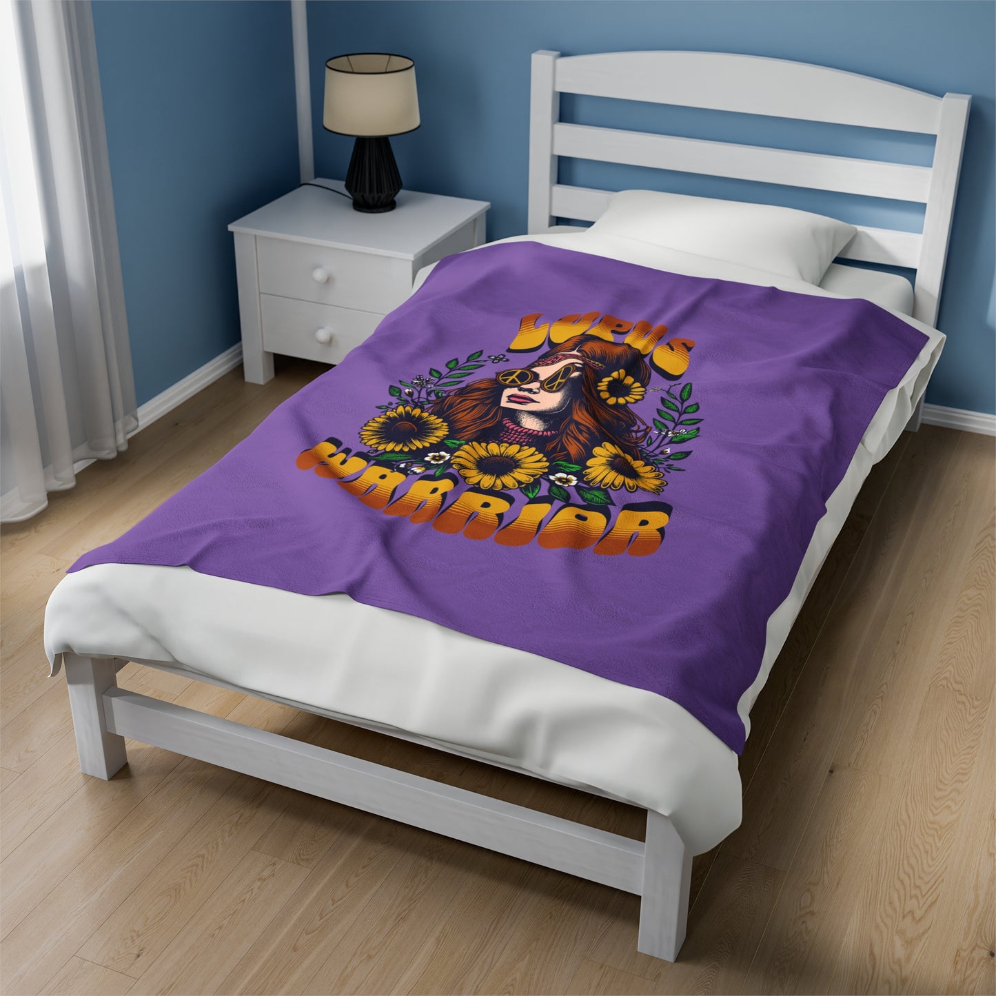 Lupus Warrior Velveteen Plush Blanket - Soft Supportive Throw for Awareness and Comfort