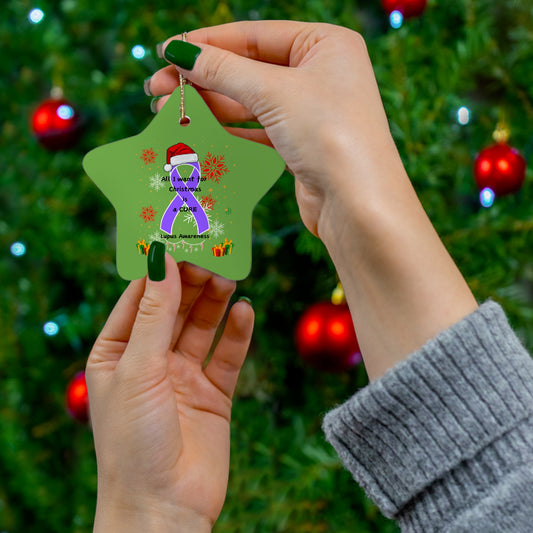 Lupus Awareness All I Want for Christmas Ceramic Ornament, 4 Shapes