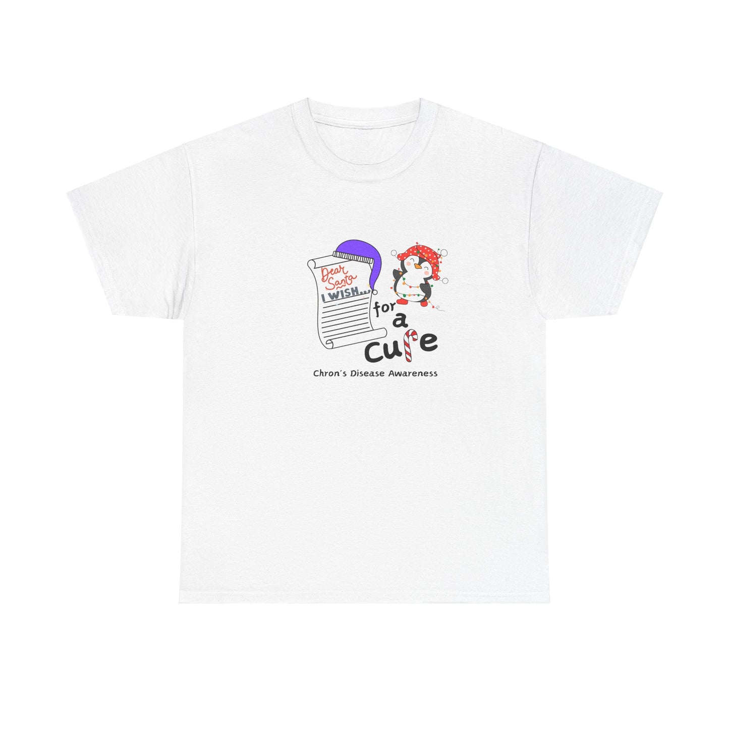 Unisex Heavy Cotton Tee, Chron's Disease Awareness, Holiday Gift Ideas