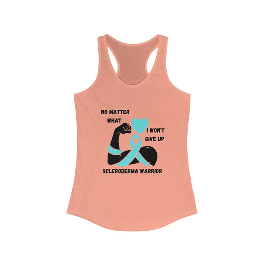 Women's Scleroderma Awareness "I Won't Give Up" Racerback Tank