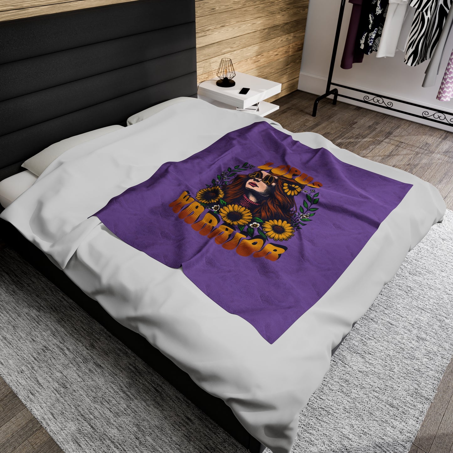 Lupus Warrior Velveteen Plush Blanket - Soft Supportive Throw for Awareness and Comfort