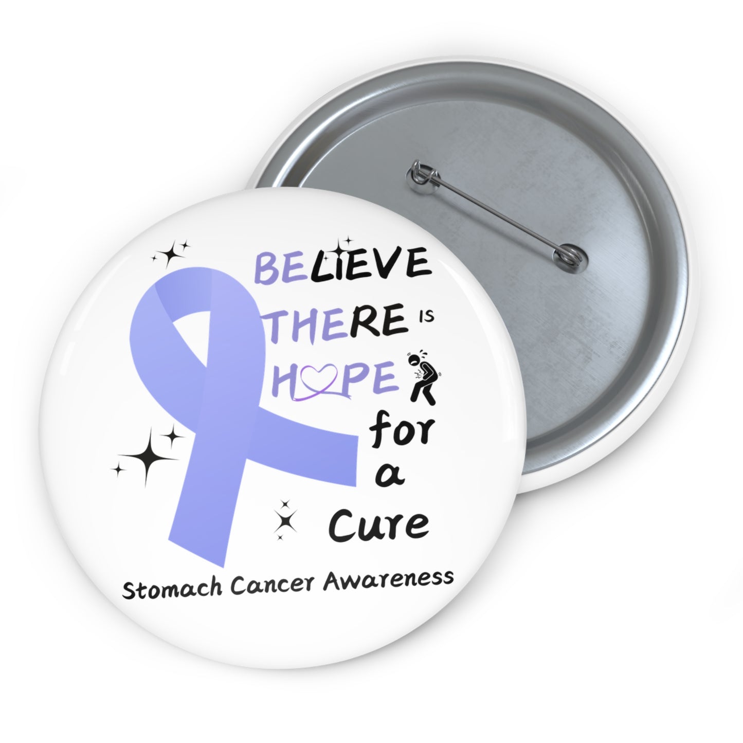 Stomach Cancer Awareness Pin Buttons